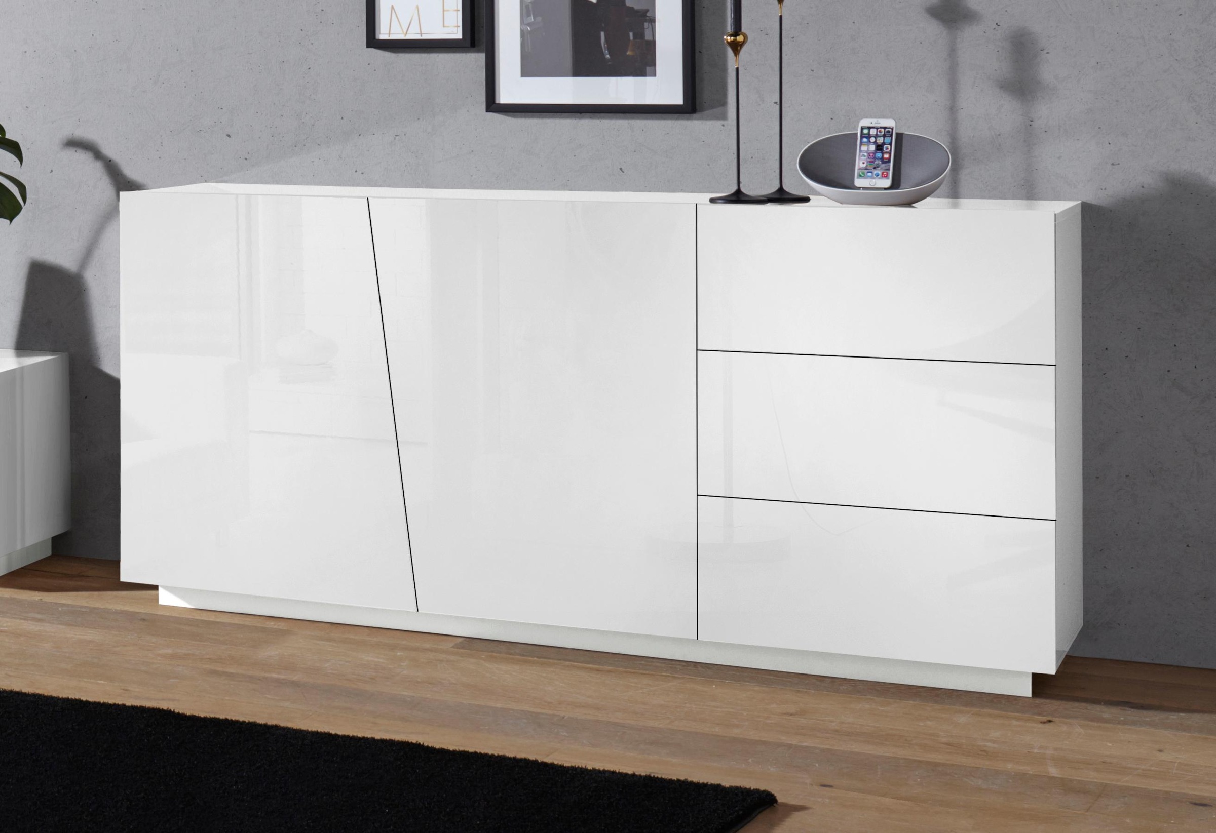 INOSIGN Sideboard »Vega« Breite 180 cm weiß Hochglanz