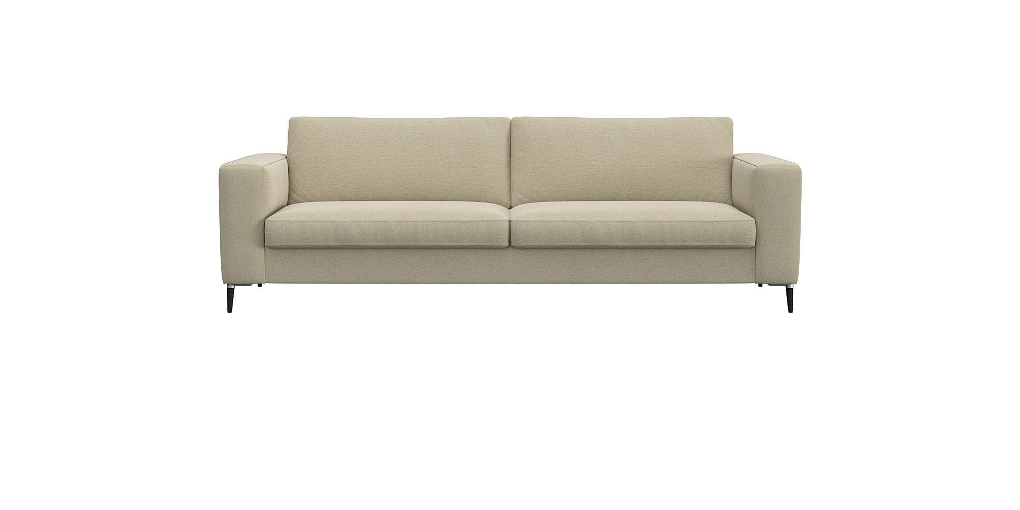 FLEXLUX 3-Sitzer »Fiore, super Sitzkomfort durch Kaltschaum im Sitz« breite Armlehnen, Füße Alu+schwarz