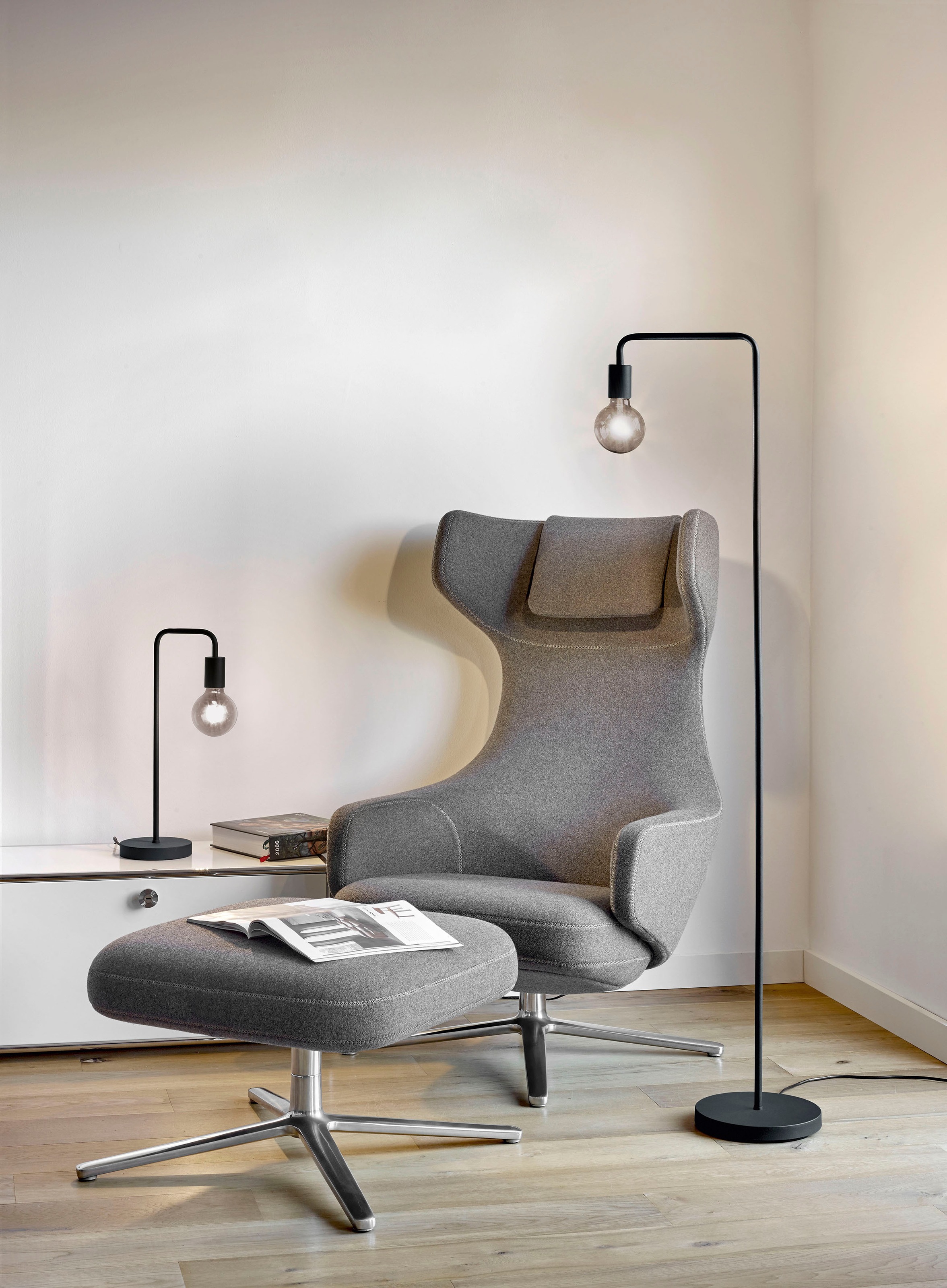 TRIO Leuchten Tischleuchte »Diallo«, 1 flammig, Leuchtmittel E27 | ohne Leuchtmittel, mit Schnurschalter, Höhe 51cm, exkl Leuchtmittel E27, modernes Design