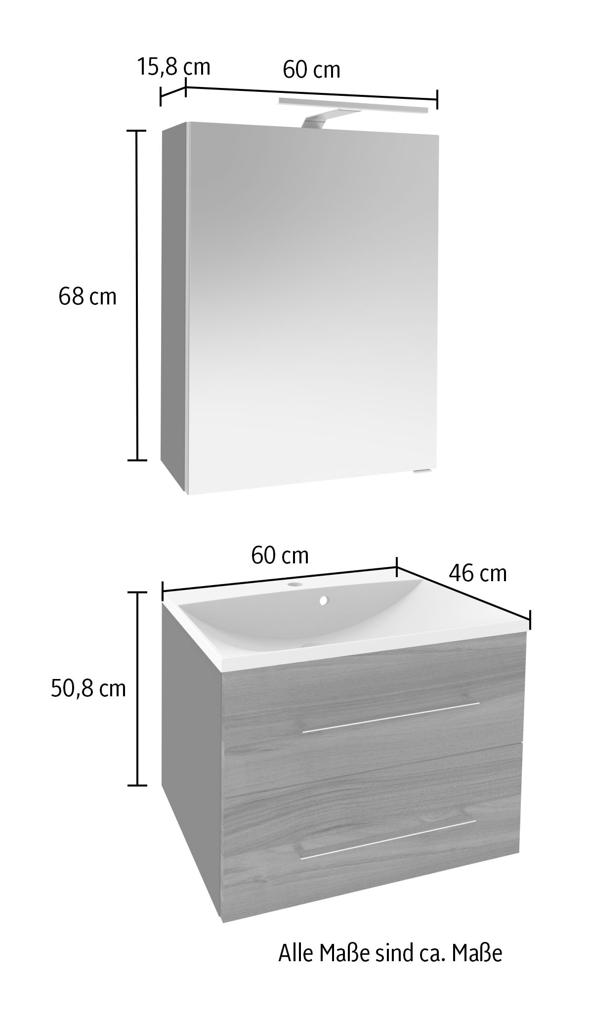 FACKELMANN Badmöbel-Set, (3 St.)