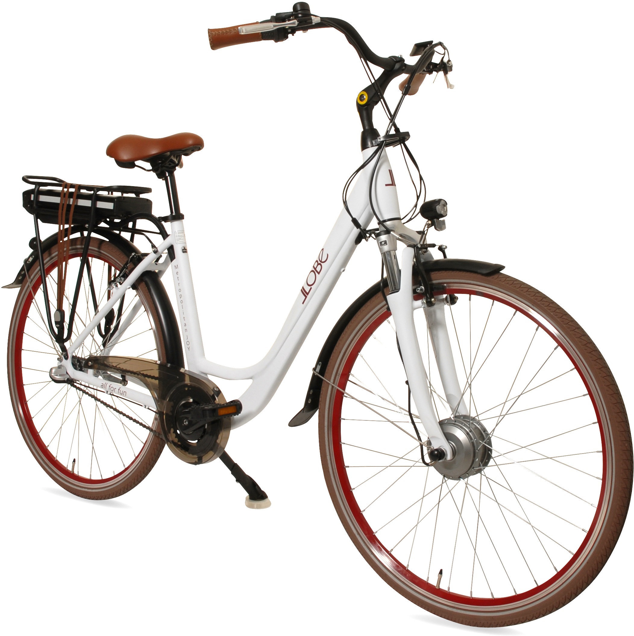 LLobe E-Bike »Metropolitan JOY modernwhite 8Ah«, 3 Gang, Frontmotor 250 W