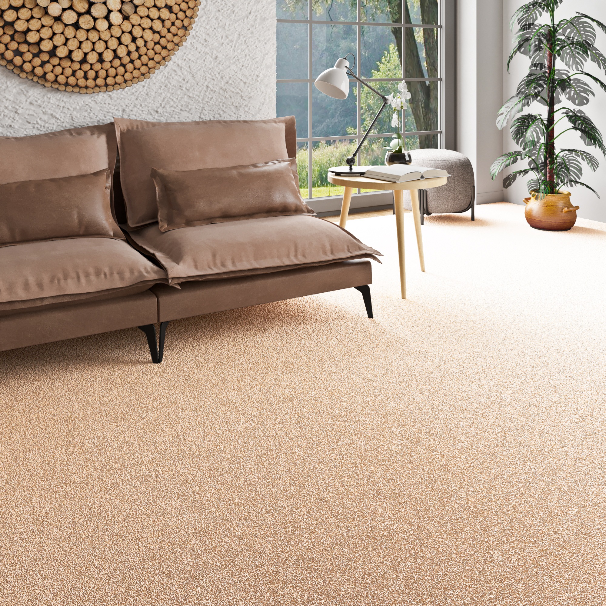 my home Teppichboden »Fortis, Schlinge, Made in Netherlands«, rechteckig, 5 mm Höhe, meliert, Breite 400 cm, Wohnzimmer, strapazierfähig