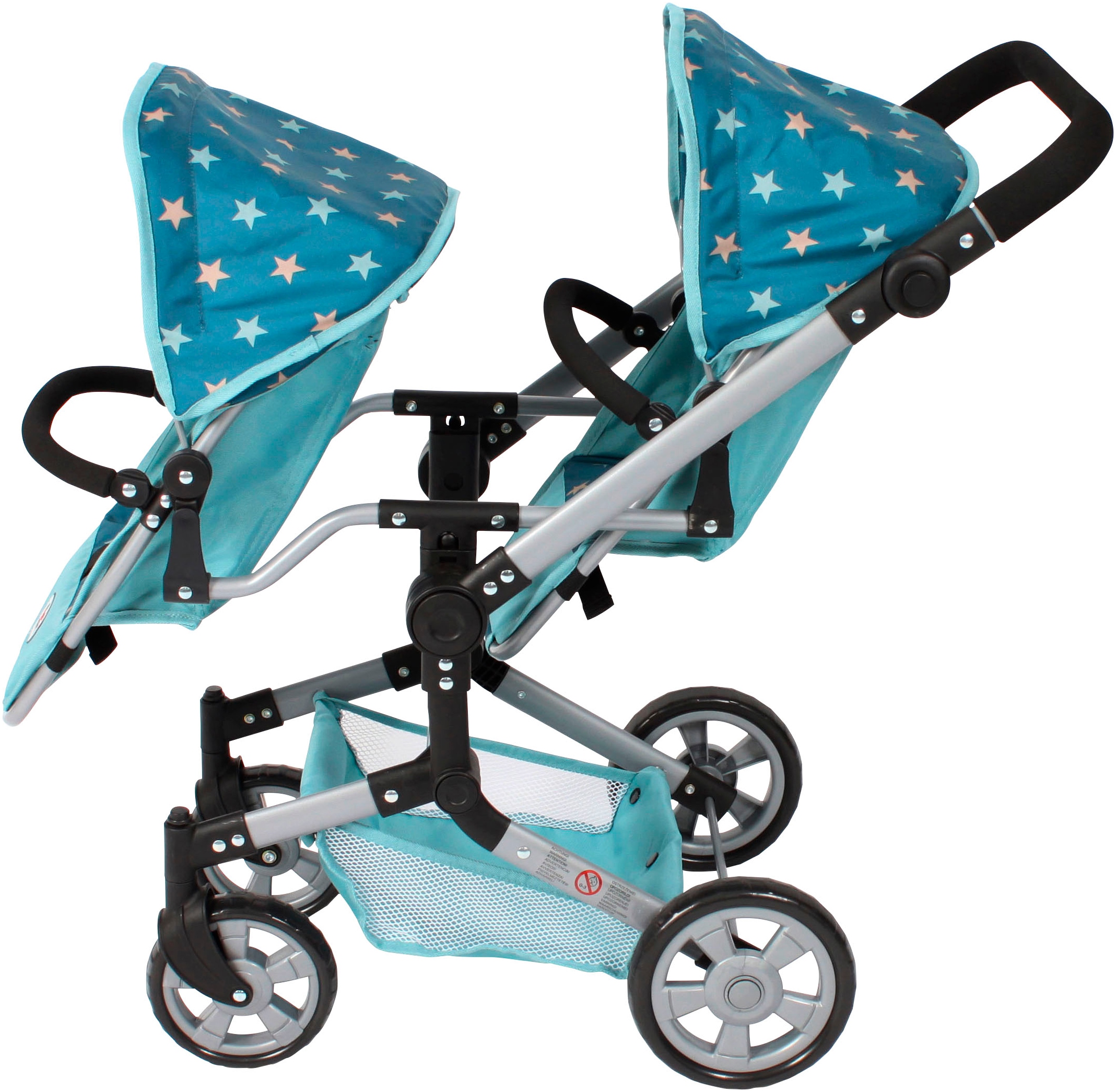 CHIC2000 Puppen-Zwillingsbuggy »Linus Duo« mit zwei abnehmbaren, bis in Liegeposition verstellbaren Sportsitzen