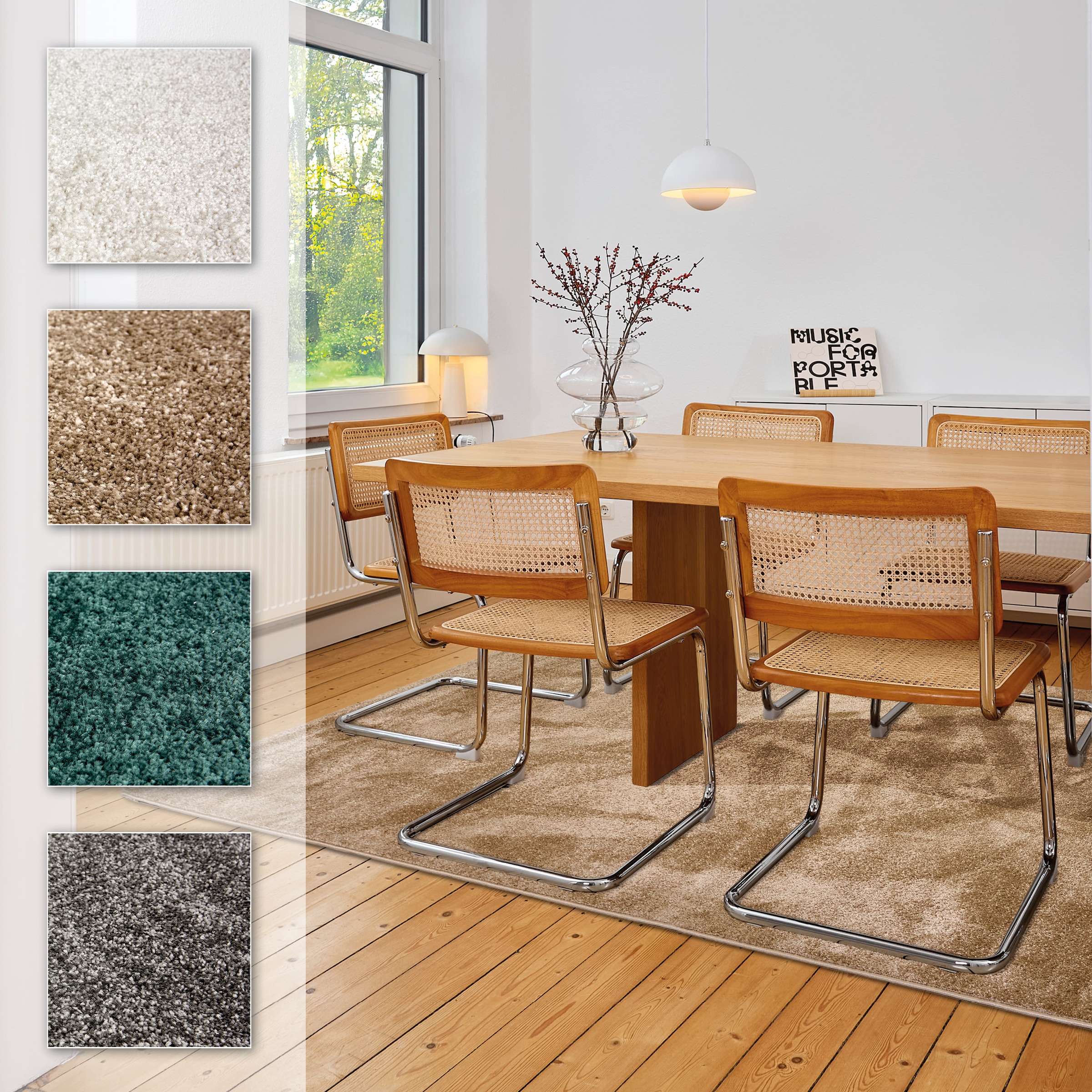 ASTRA Teppich »Sam 250«, rechteckig, 8 mm Höhe, weicher Kurzflor, Wohnzimme günstig online kaufen