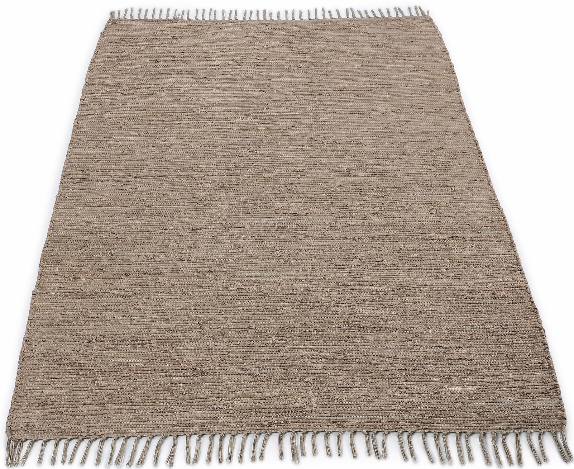 carpetfine Teppich »Kelim Chindi uni, auch als Läufer«, rechteckig, 5 mm Hö günstig online kaufen