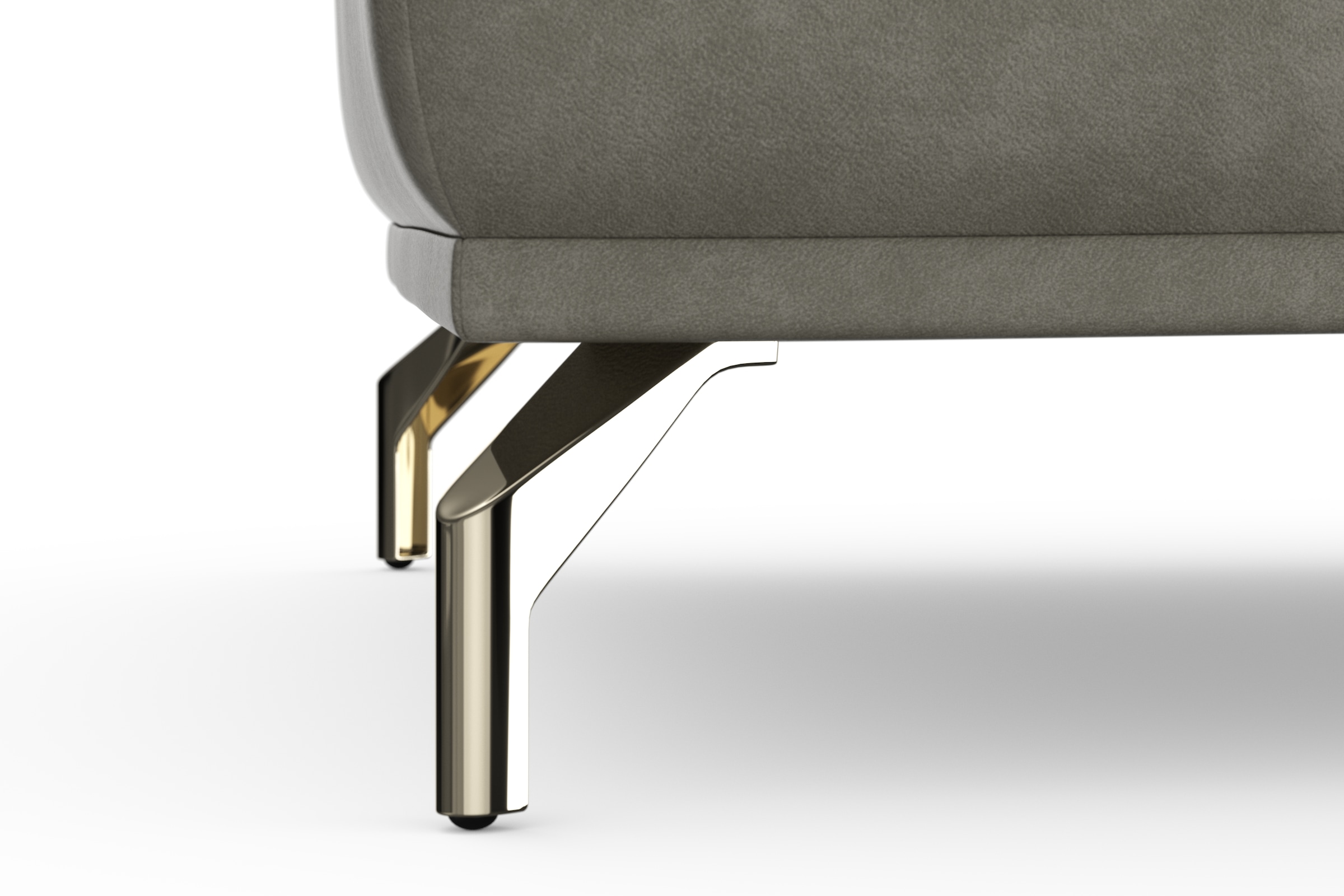 sit&more Hocker »Bailando«, mit Federkern und satinierten Nickelfüßen