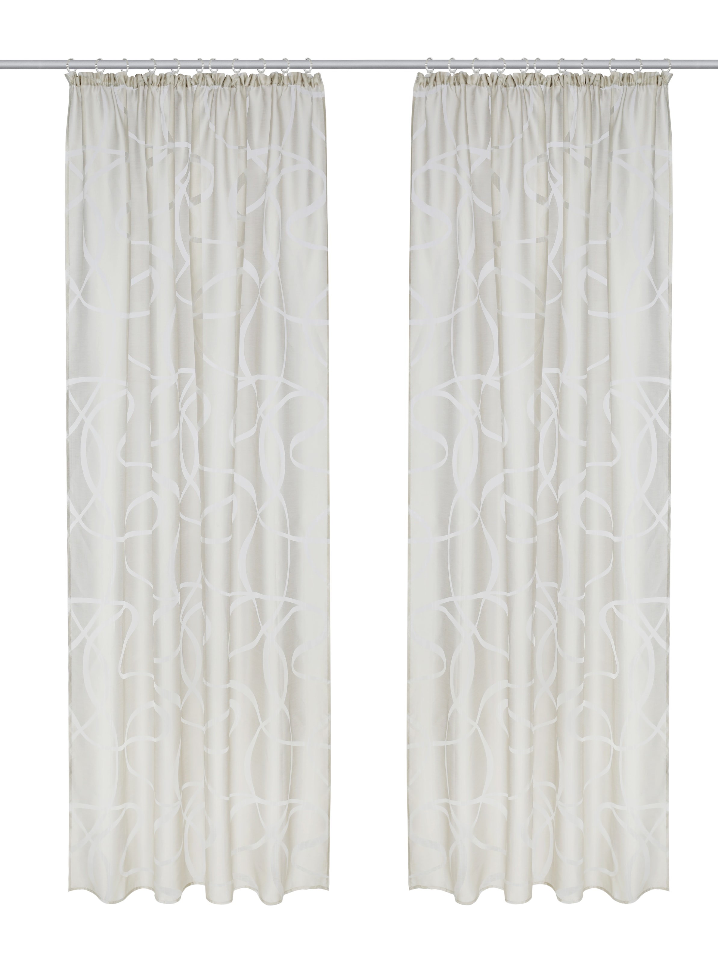 Bruno Banani Gardine »Tilo« Kräuselband 1 Stk. tlg. transparent, Ausbrenner, gewebt, verschiedene Größen,