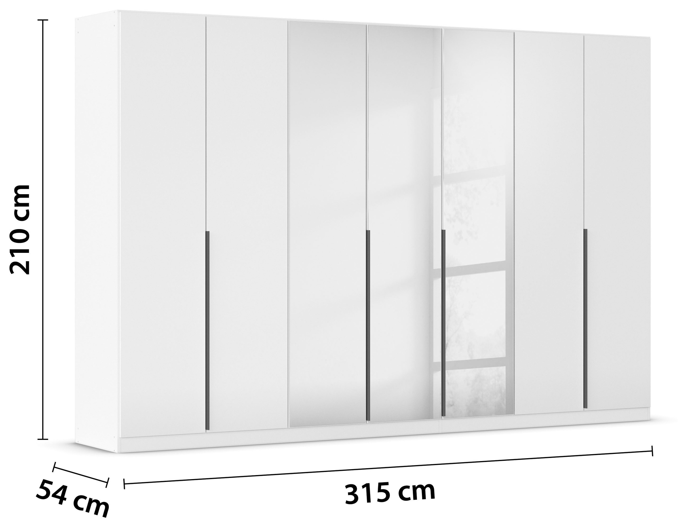 rauch Drehtürenschrank »Kleiderschrank Schrank Garderobe AGORDO mit Dekor- oder Hochglanzfront«, (in zwei Griff-Farben), durchdachte Innenausstattung, in 6 Breiten und 2 Höhen MADE IN GERMANY