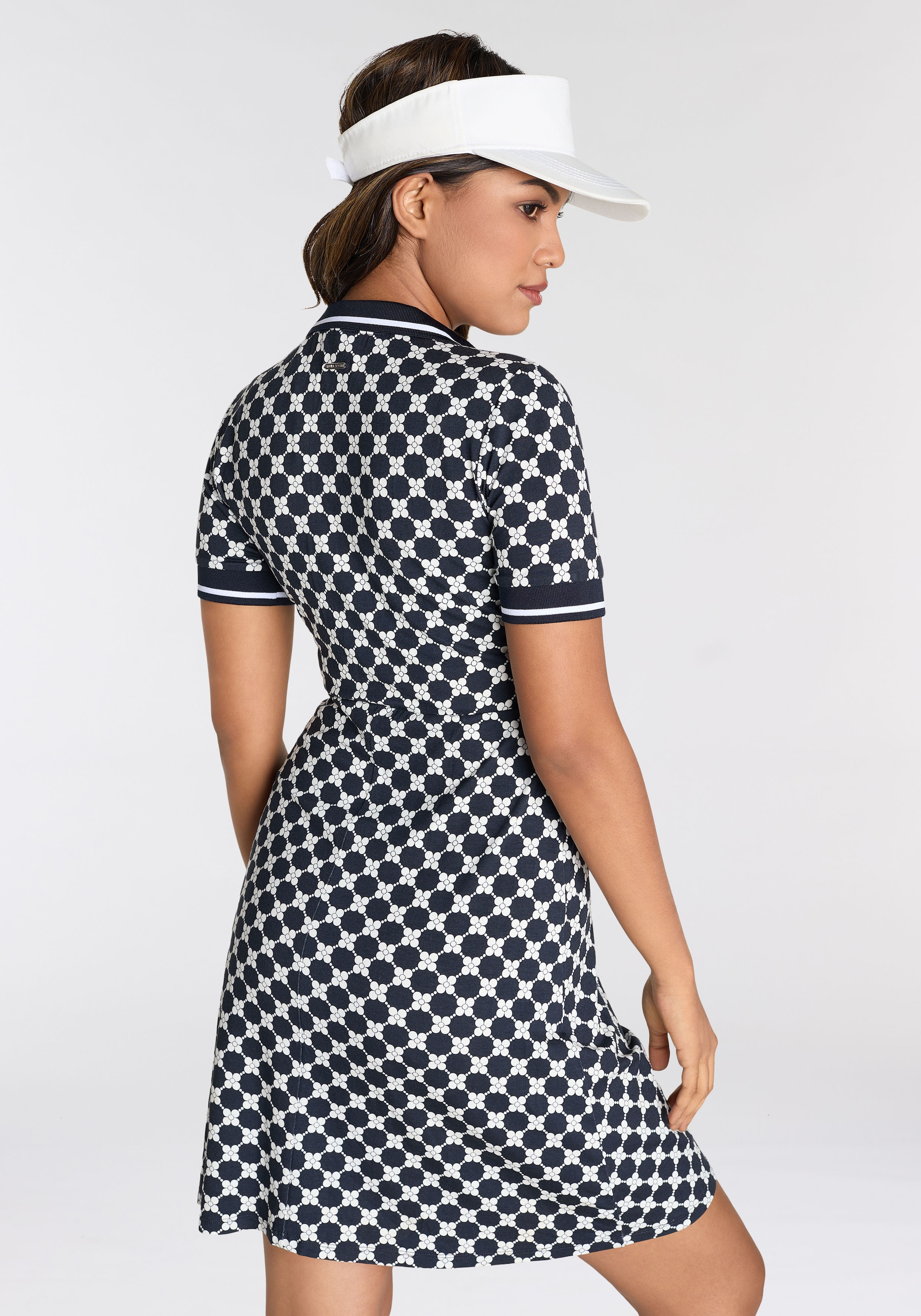 Laura Scott Polokleid, mit modischem Allover-Print
