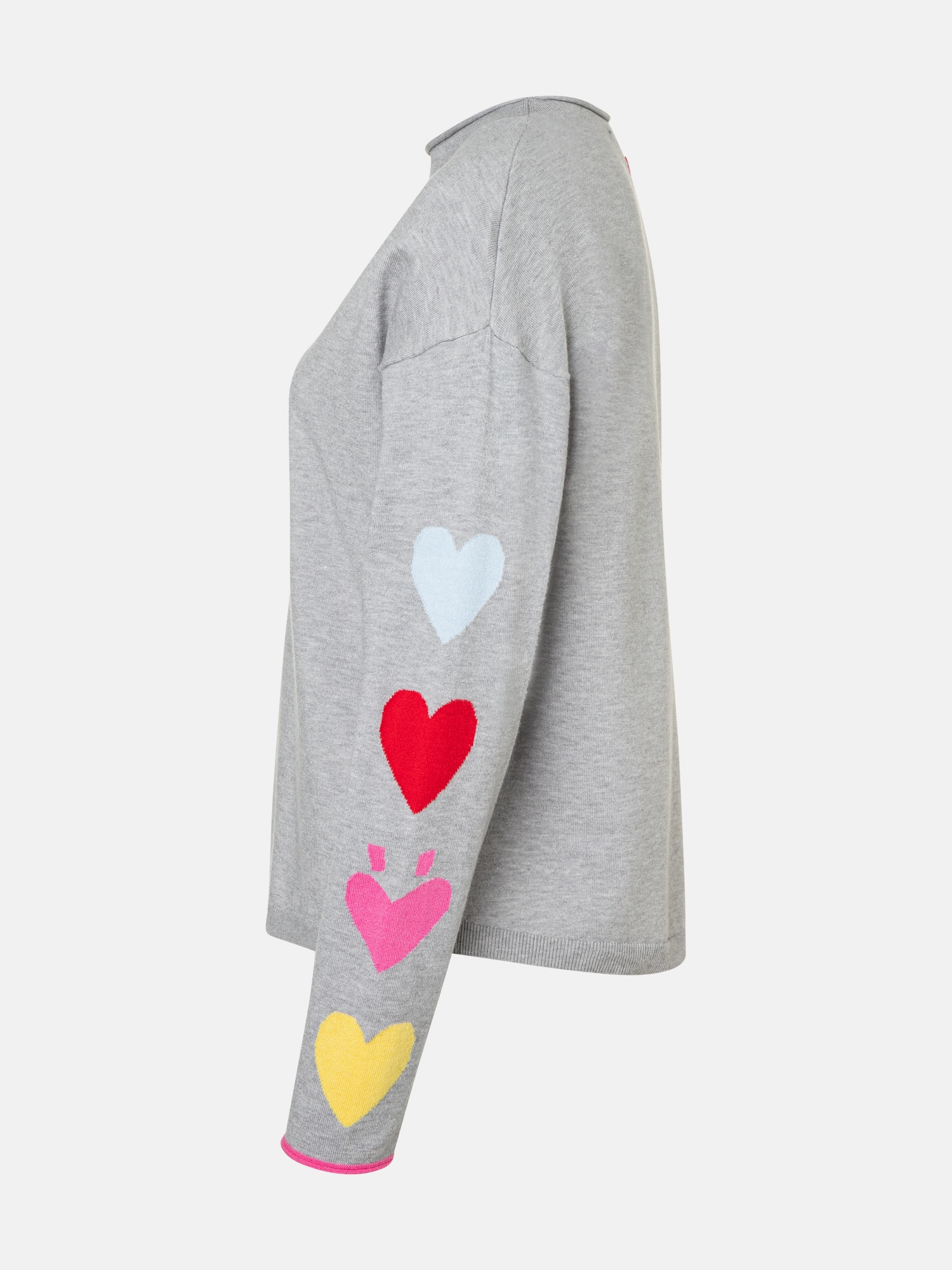 Lieblingsstück Rundhalspullover »LariL« mit Rollkante, Materialmix mit Viskose
