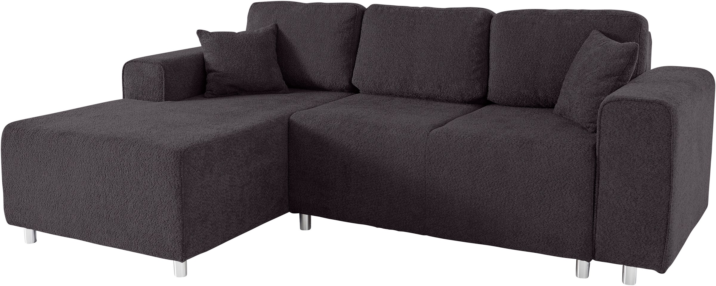 Home affaire Ecksofa »Györ«, L-Form, wahlweise mit Bettfunktion und Bettkasten incl. 2 Zierkissen