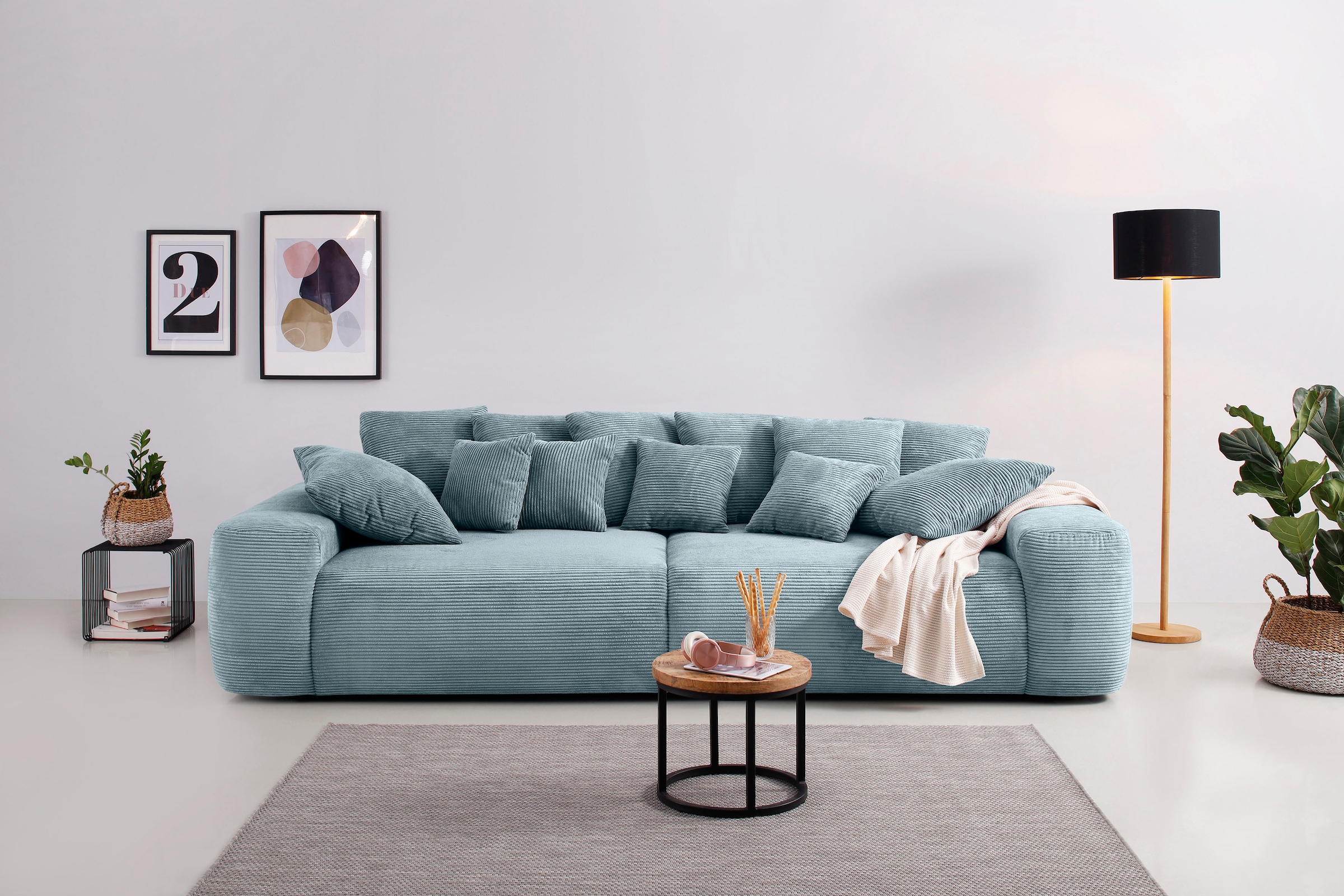 Home affaire Big-Sofa »Sundance«, Polsterung für bis zu 140 kg pro  Sitzfläche, auch mit Cord-Bezug auf Raten kaufen
