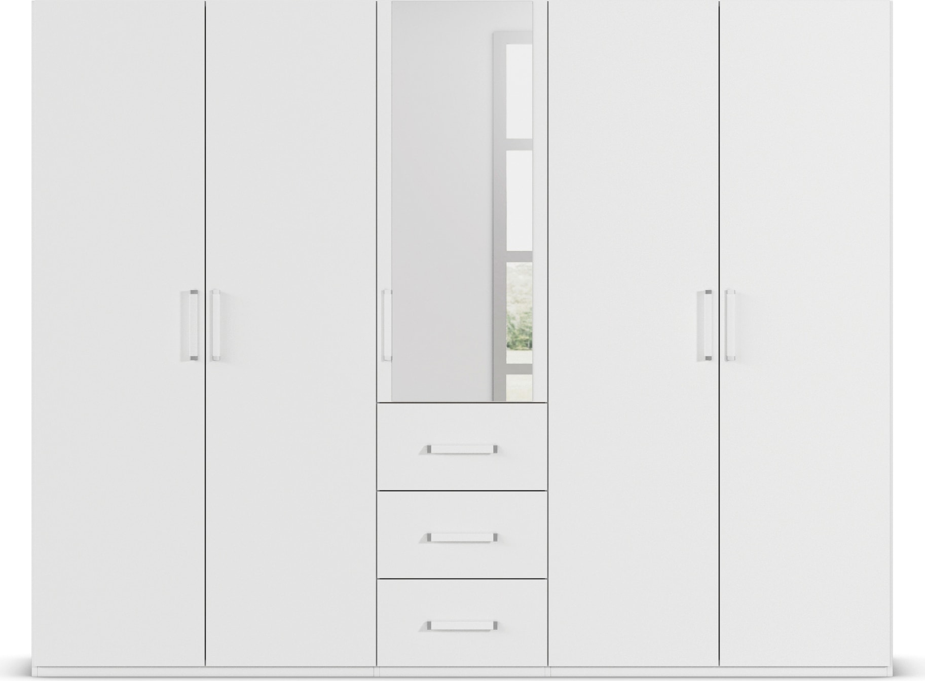 rauch Drehtürenschrank »Kleiderschrank Schrank Garderobe Schlafzimmerschrank EVELYN«, (in 2 Höhen 197 oder 210 cm erhältlich), in elegantem Stil mit Schubladen 3 Breiten und 2 Höhen MADE IN GERMANY