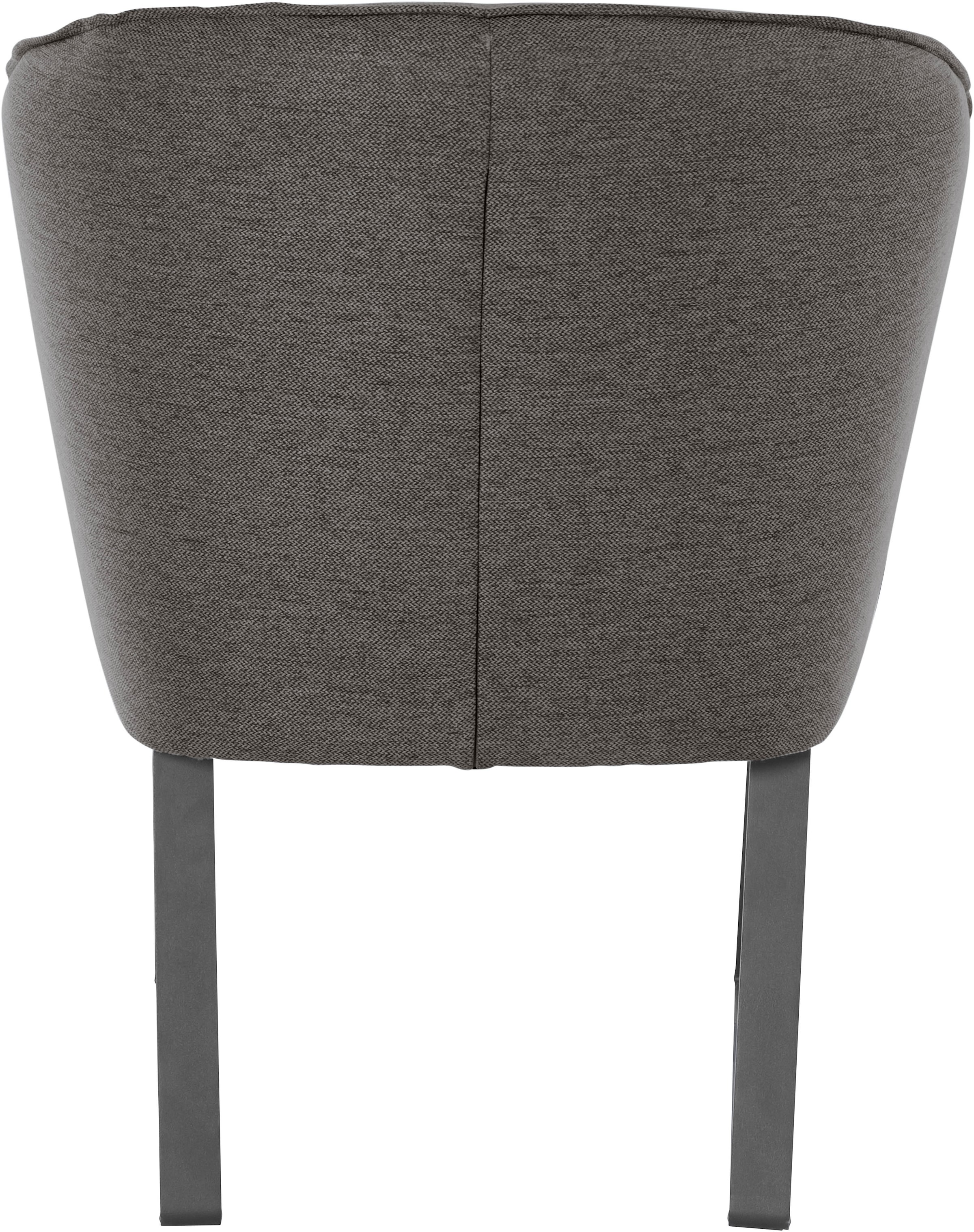 exxpo - sofa fashion Sessel »Americano, Loungesessel« mit Keder und Metallfüßen, Bezug in verschiedenen Qualitäten, 1 Stck.