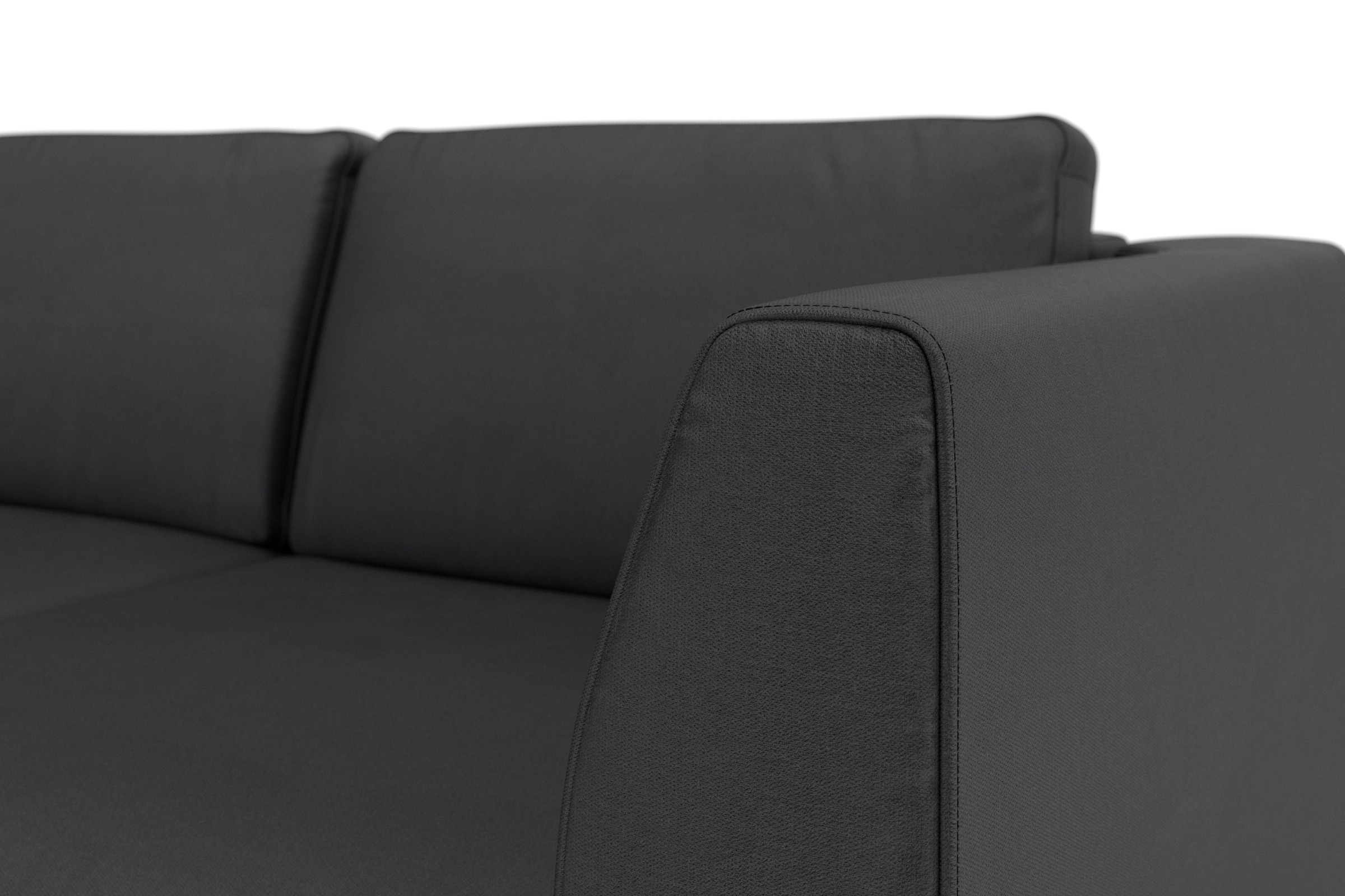 sit&more Ecksofa »Olsen L-Form«, inklusive Sitztiefenverstellung, wahlweise mit Bettfunktion, 15cm hoch