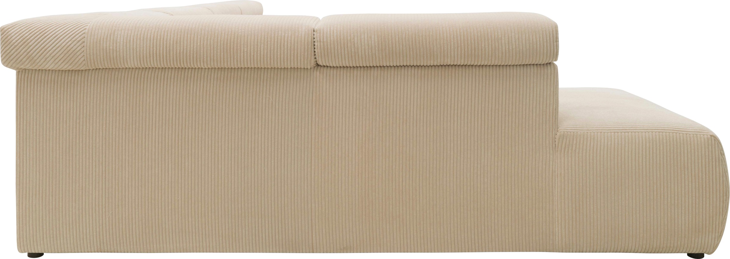 DOMO collection Wohnlandschaft »Brandon viele Bezugsarten, auch in Cord und Leder, incl. Nierenkissen«, mit Kopfteilverstellung, wahlweise Sitztiefenverstellung, U-Form