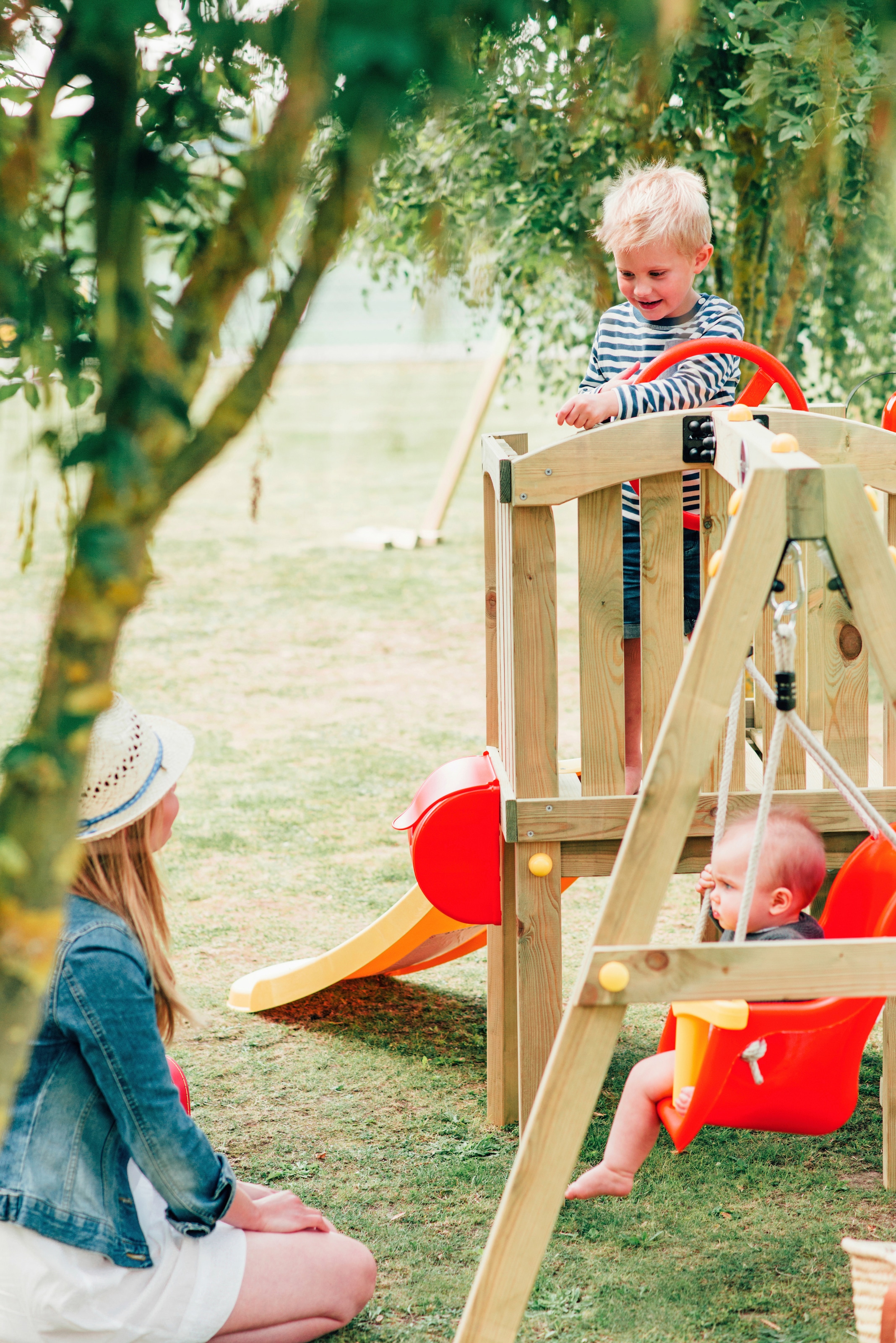 plum Spielturm »Kleinkinder Turm mit Babyschaukel«, BxLxH: 162x244x123 cm