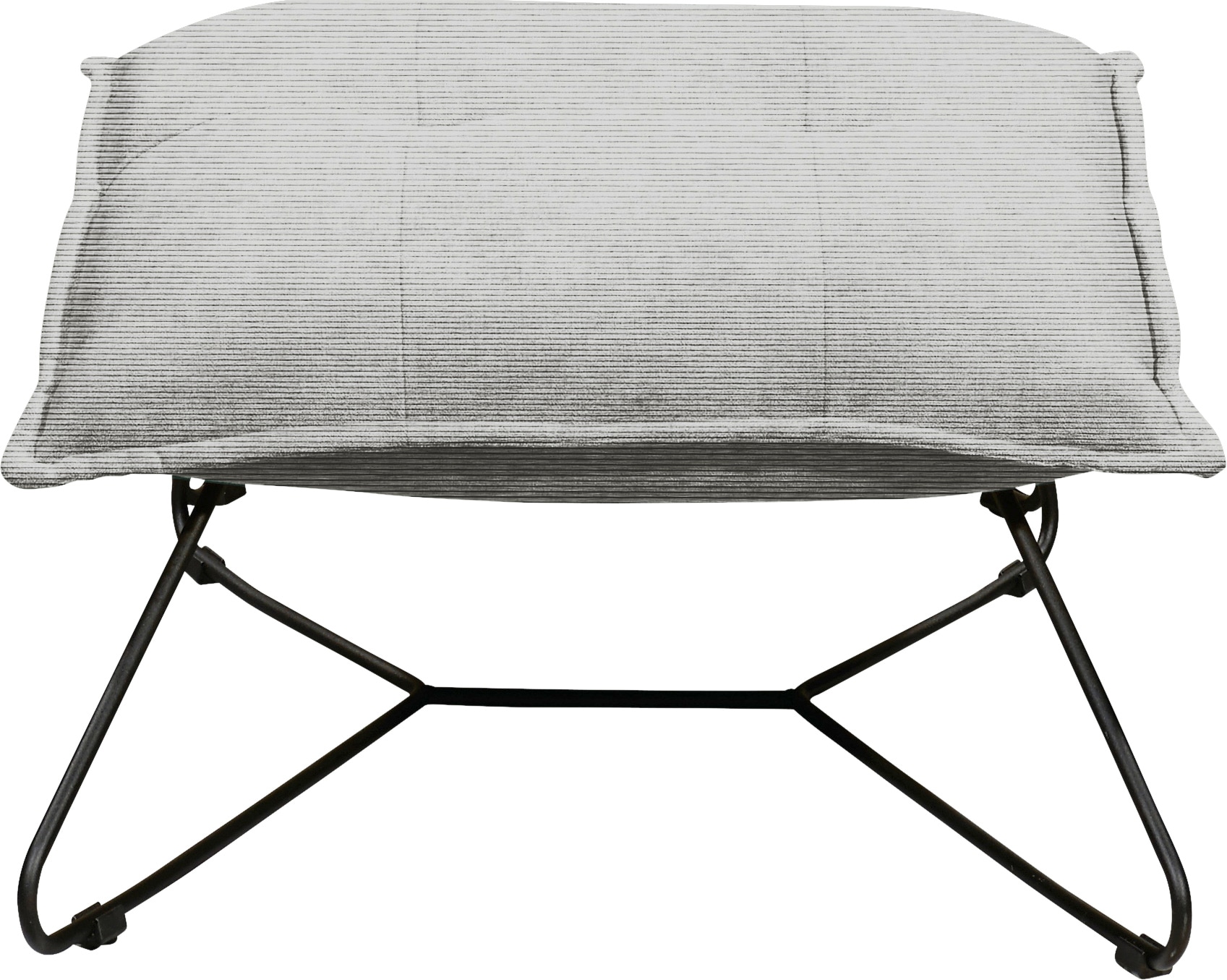 ED EXCITING DESIGN Hocker »Vico«, mit Design-Gestell aus schwarzem Metall, in Cord