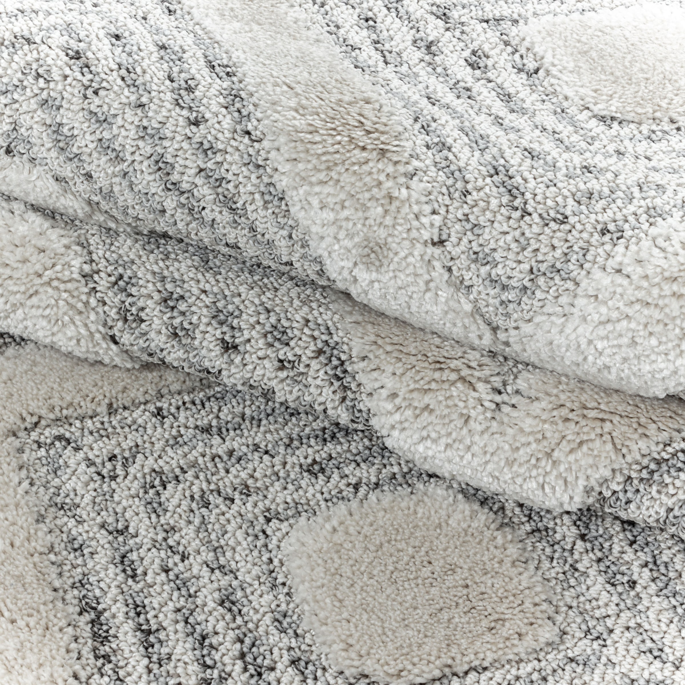 Ayyildiz Teppiche Teppich »PISA 4707«, rund, 20 mm Höhe, Läufer, rund, Hoch Tief Struktur, Wohnzimmer,Schlafzimmer