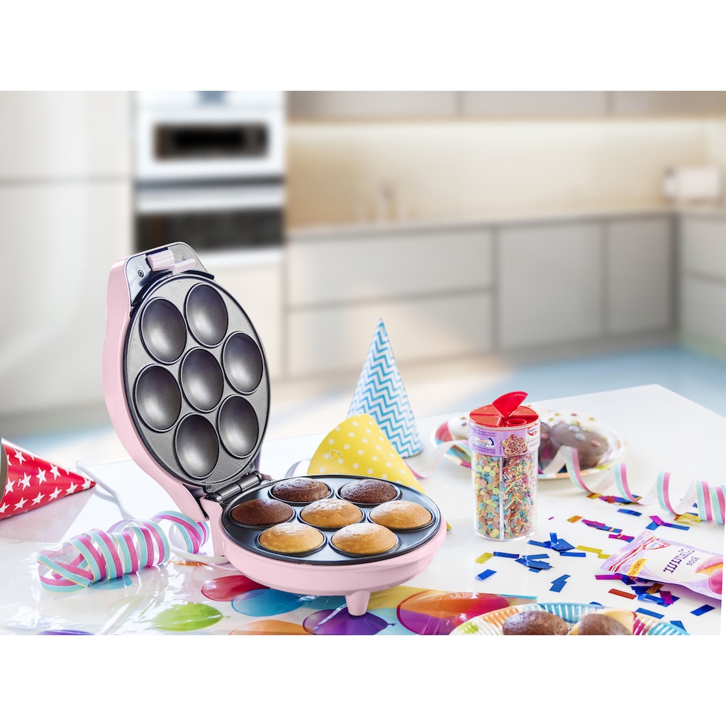 bestron Cupcake-Maker »ACC217P Sweet Dreams«, 700 W, im Retro Design, Antihaftbeschichtung, Farbe: Rosa