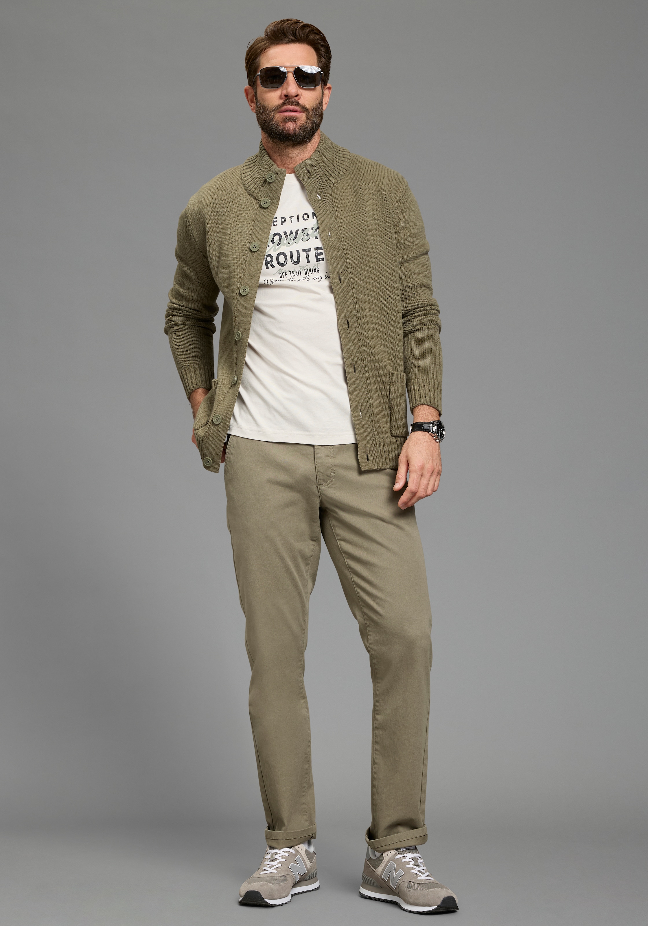 Man's World Dehnbund-Hose »Dehnbund Chino«  gerade geschnitten, mit Eingrifftaschen und Gesäßtaschen, unifarben