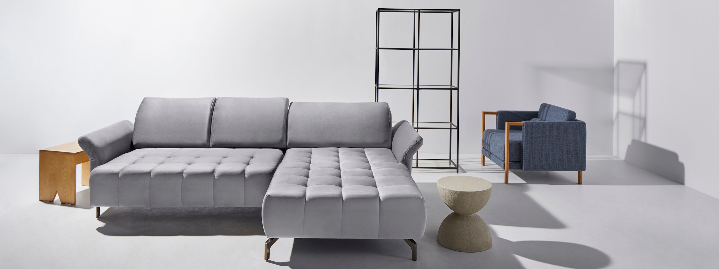 INOSIGN Ecksofa »Fresh L-Form«, Federkern, wahlweise Kopfteilverstellung und motorischer Vorziehsitz