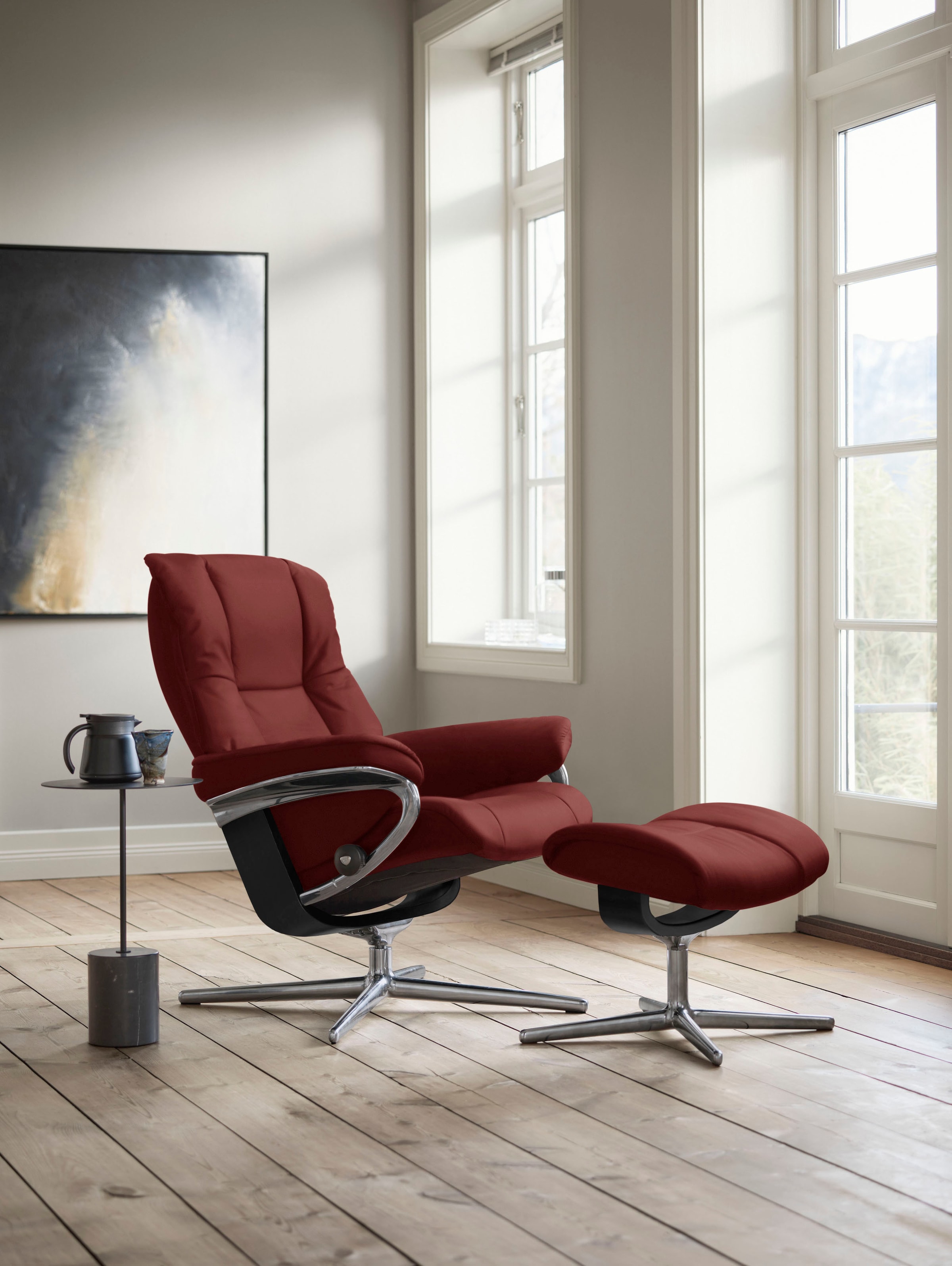 Stressless® Fußhocker »Mayfair«, mit Cross Base, Größe S, M & L, Holzakzent Schwarz