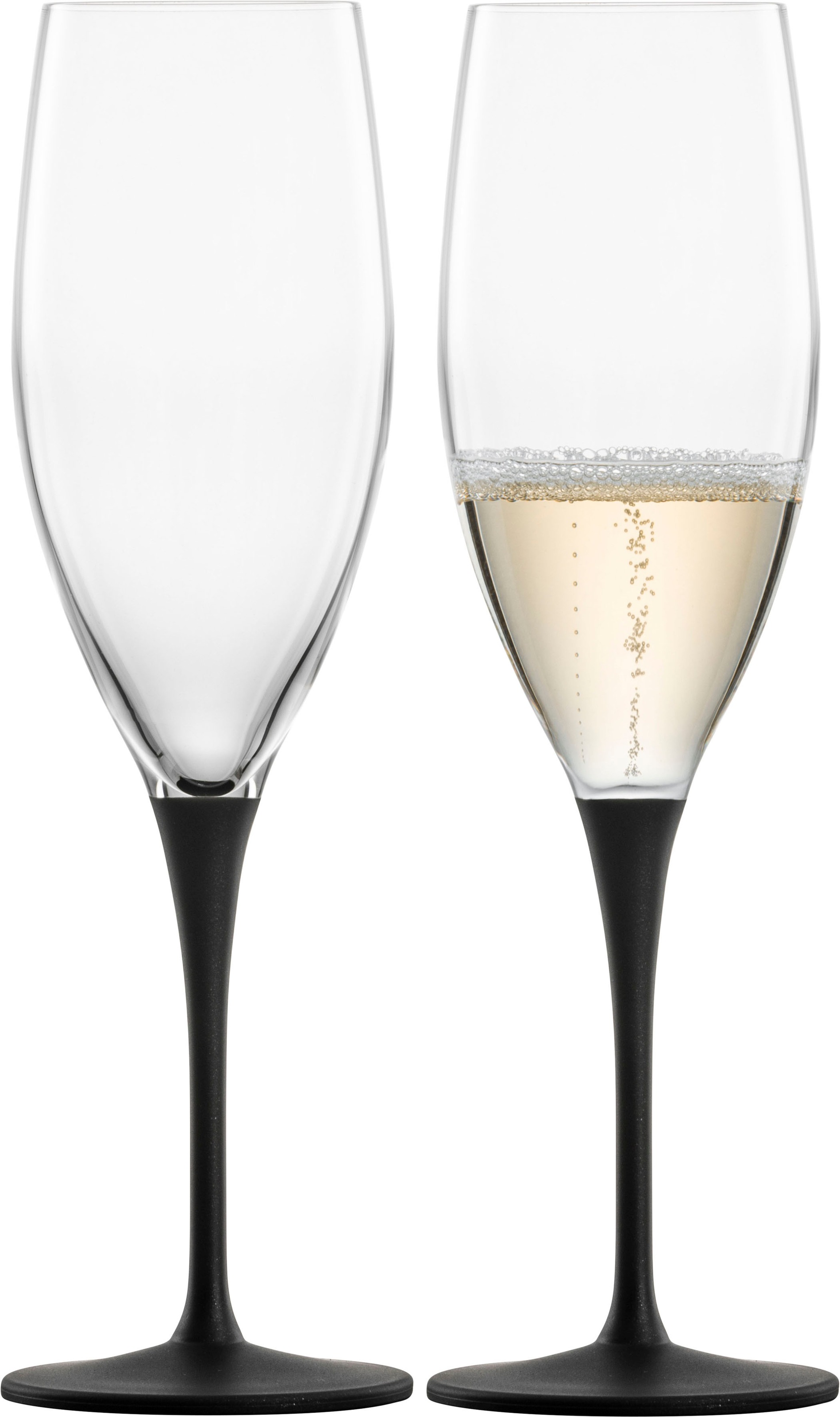 Eisch Germany Champagnerglas »KAYA BLACK«, (Set, 2 tlg., 2 Champagnergläser günstig online kaufen