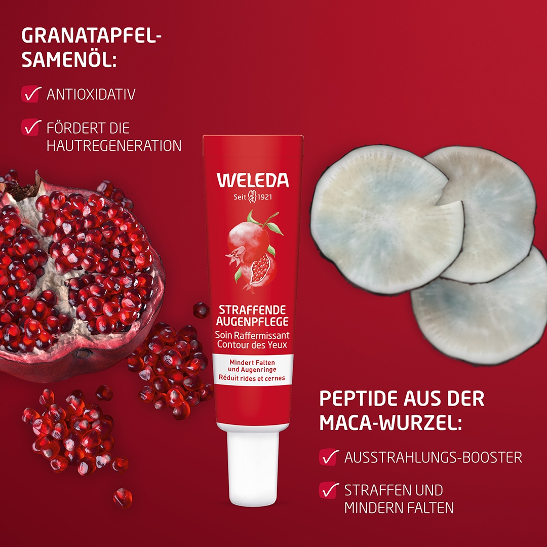WELEDA Gesichtspflege »Weleda Straffende Augenpflege Granatapfel & Maca-Peptide«