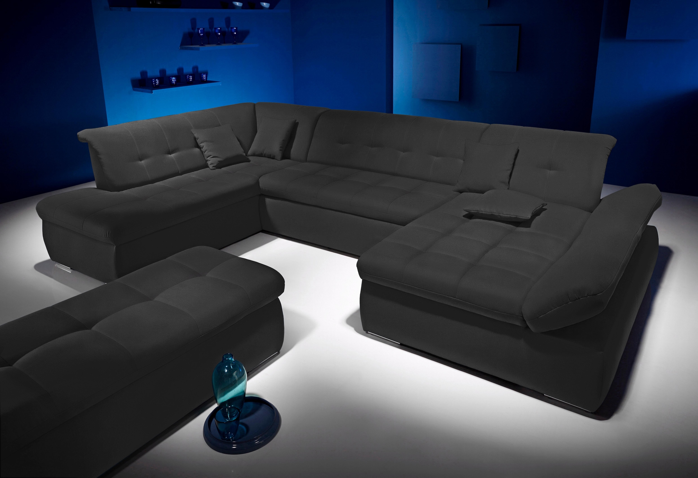 Home affaire Wohnlandschaft »U-Form« wahlweise mit Bett- und Armlehnfunktio günstig online kaufen