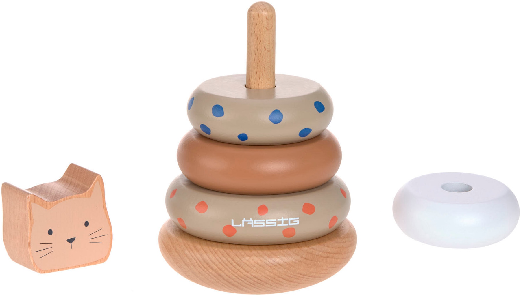 LÄSSIG Stapelspielzeug »Stapelringturm Wood Little Mateys«, FSC® - schützt Wald - weltweit