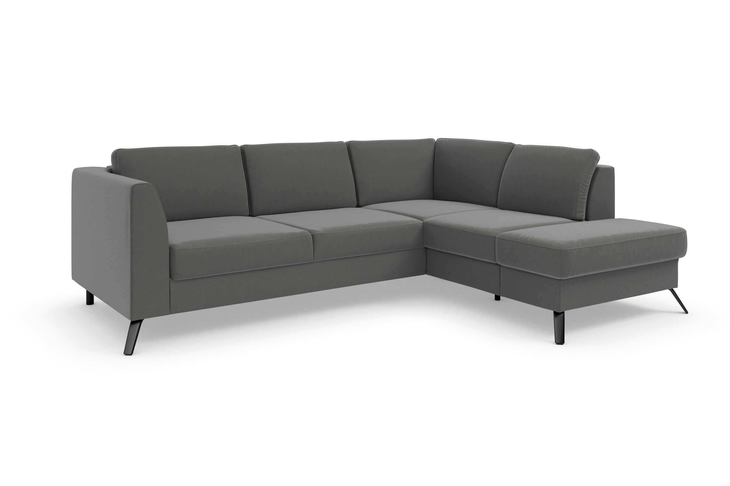 sit&more Ecksofa »Olsen L-Form«, inklusive Sitztiefenverstellung, wahlweise mit Bettfunktion, 15cm hoch