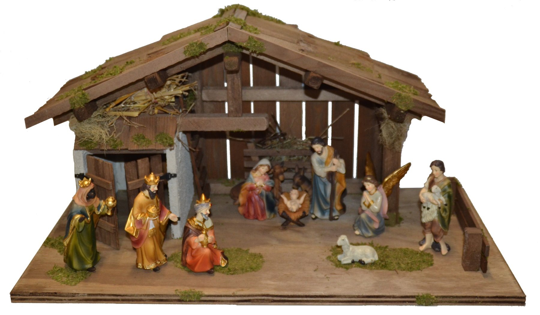 ALFRED KOLBE Krippe »Krippenstall« mit 13 cm Poly-Figuren 11tlg. braun