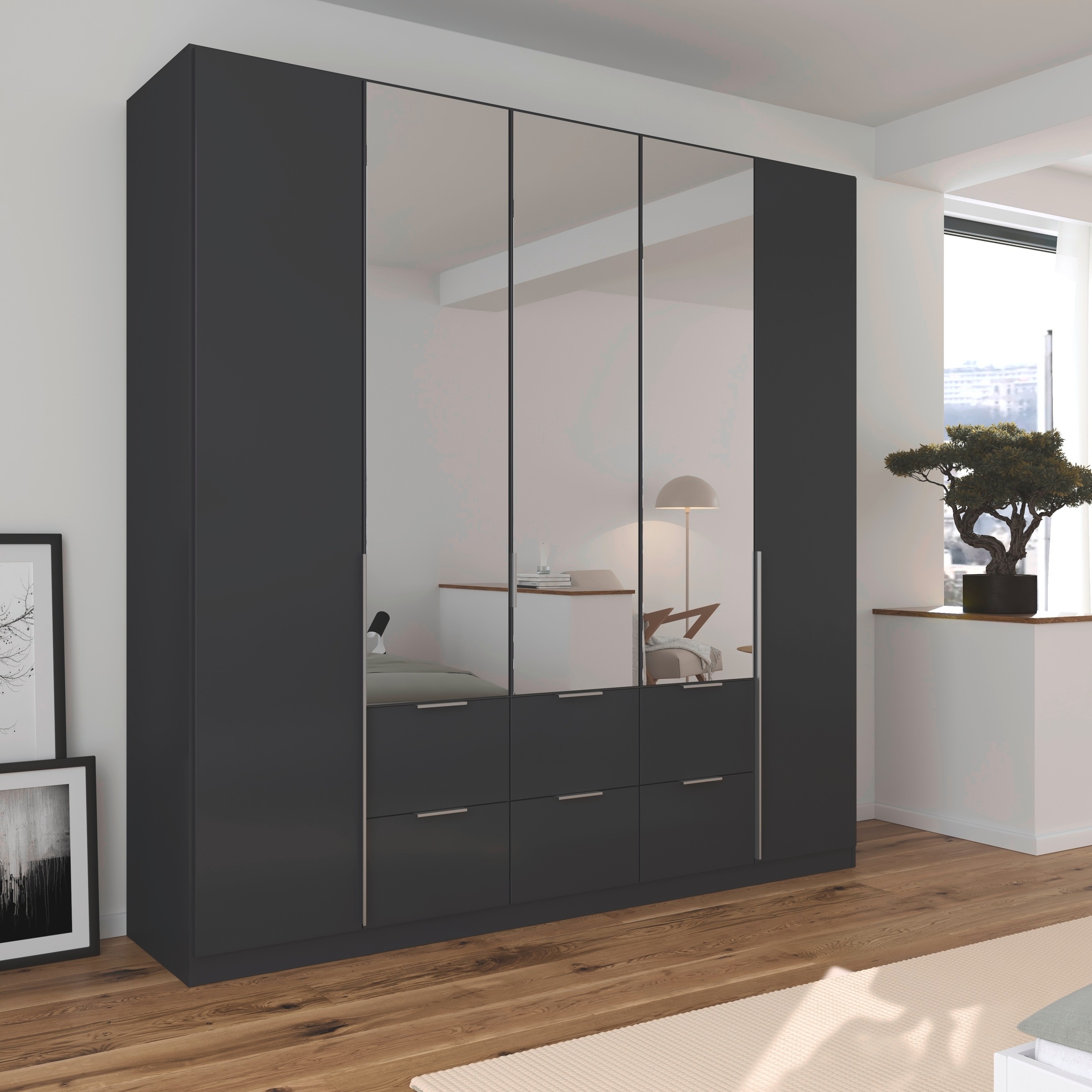 OTTO home Drehtürenschrank »Kleiderschrank Schrank Garderobe AGORDO mit Dek günstig online kaufen