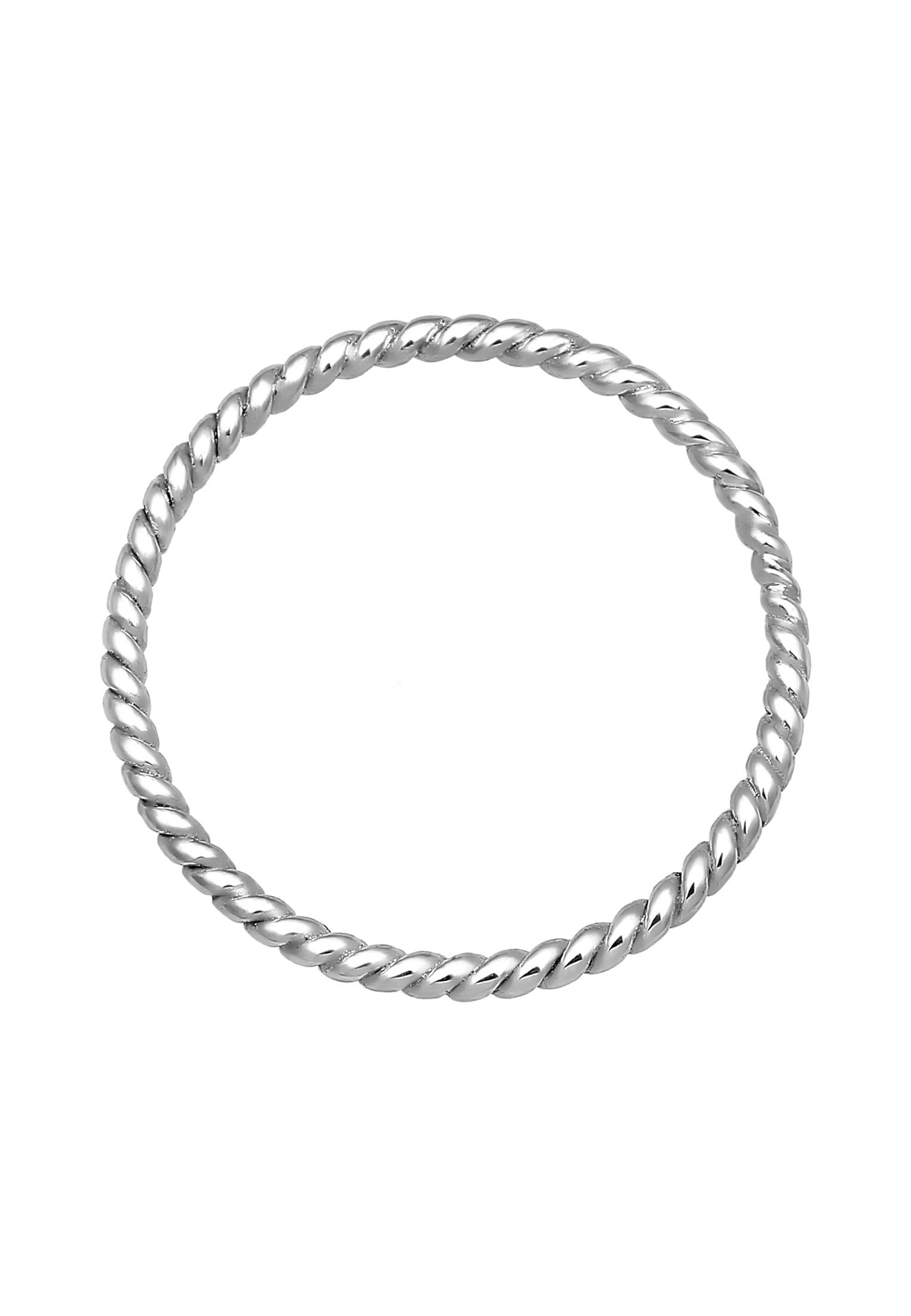 Elli Premium Fingerring »Twisted Gedreht Basic 585 Weißgold«