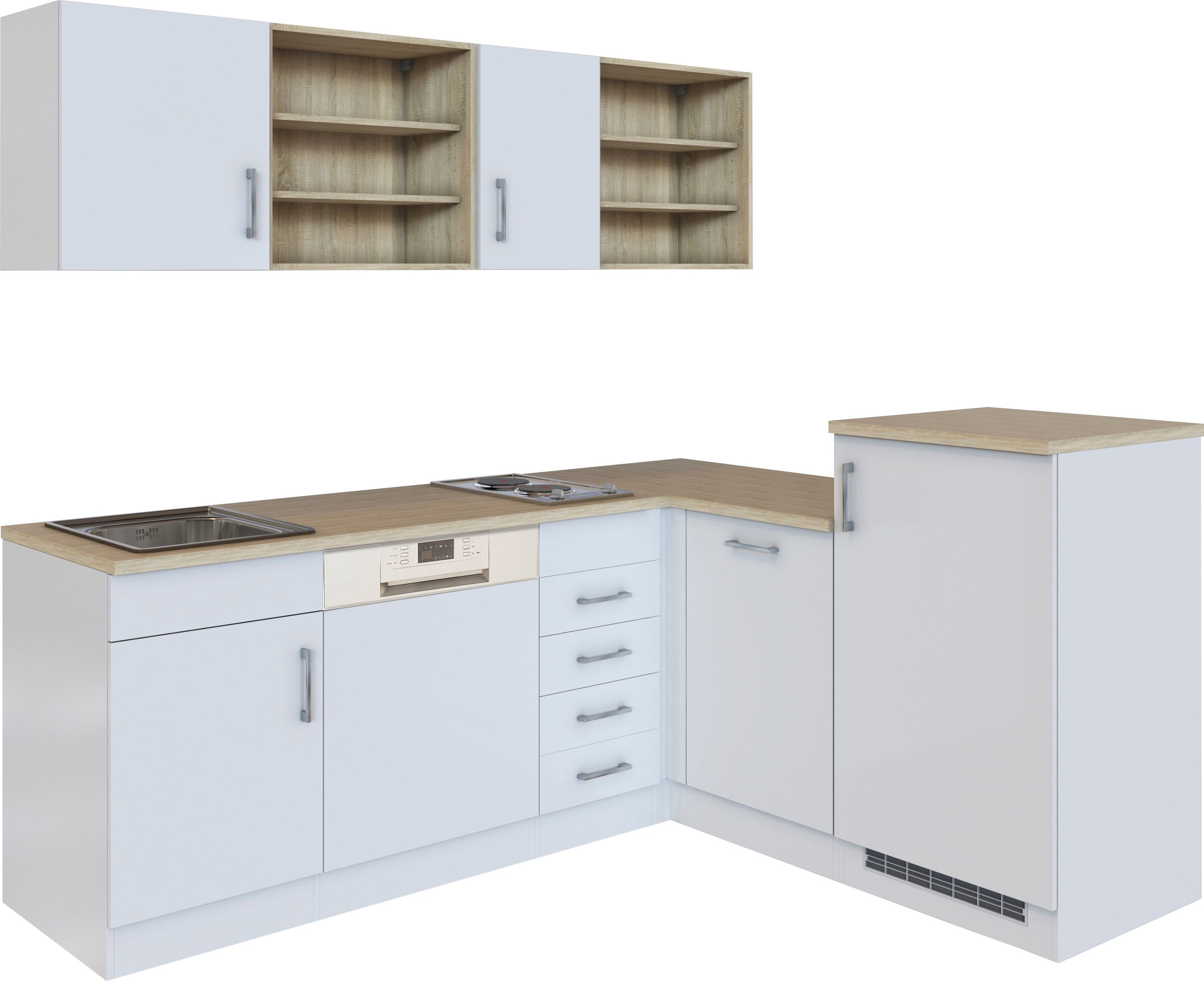 KOCHSTATION Küche »KS-Mali«, Stellbreite 210/170 cm, mit E-Geräten günstig online kaufen