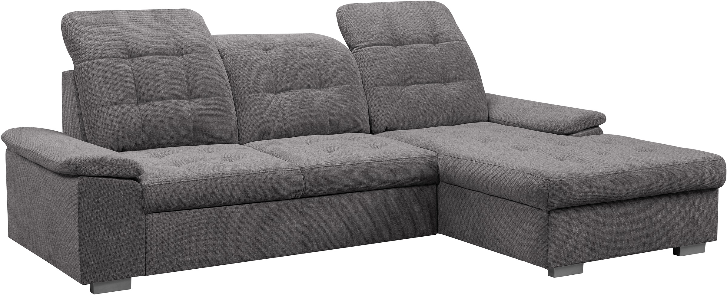 WERK2 Ecksofa Carmen, Sofa, Eckcouch mit Schlaffunktion, Bettkasten und Sitztiefenverstellung