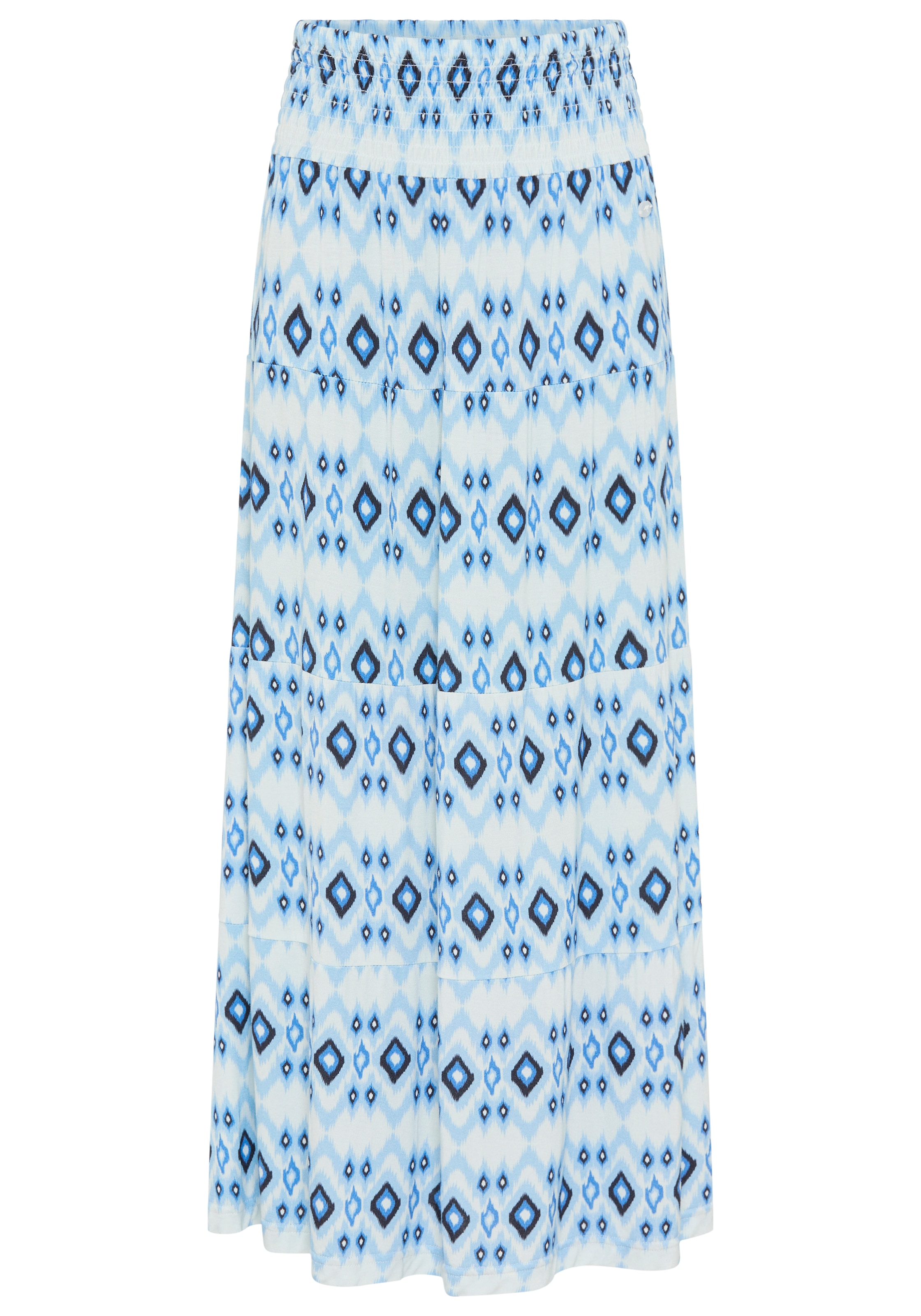 KangaROOS Maxirock »Rock mit Smoke, Boho-Style für Mädchen« mit gesmokter Taille, aus elastischer Jersey-Qualität, mit Gummizug