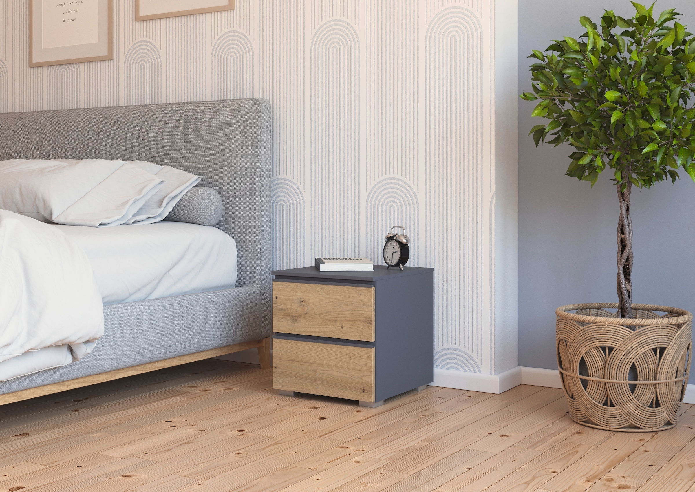 rauch Nachtkommode »Joel« Breite 40 cm,  zwei praktische und geräumige Schubladen MADE IN GERMANY