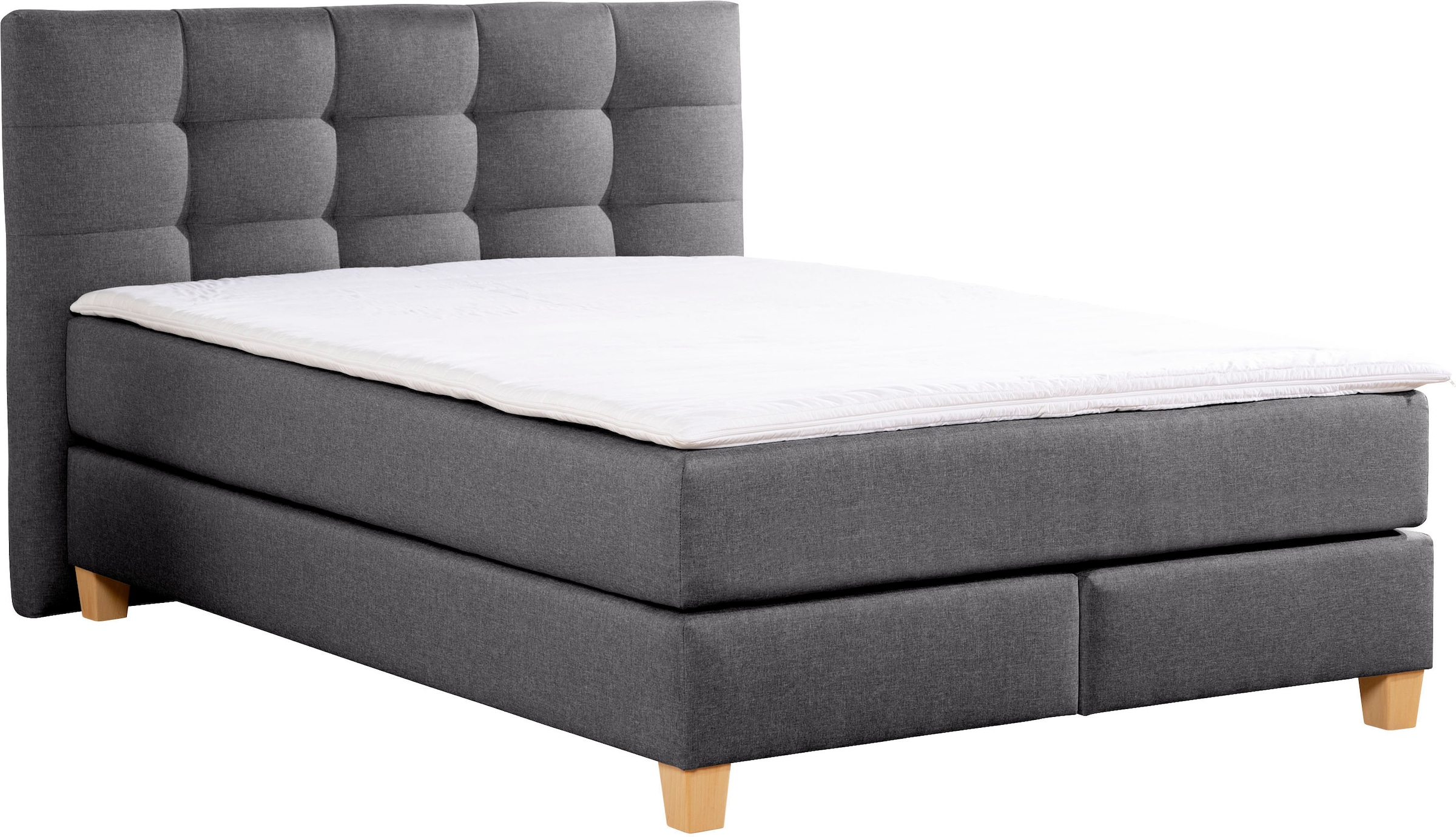 Home affaire Boxspringbett "Moulay", inkl. Topper, in Überlänge 220 cm, 3 H günstig online kaufen