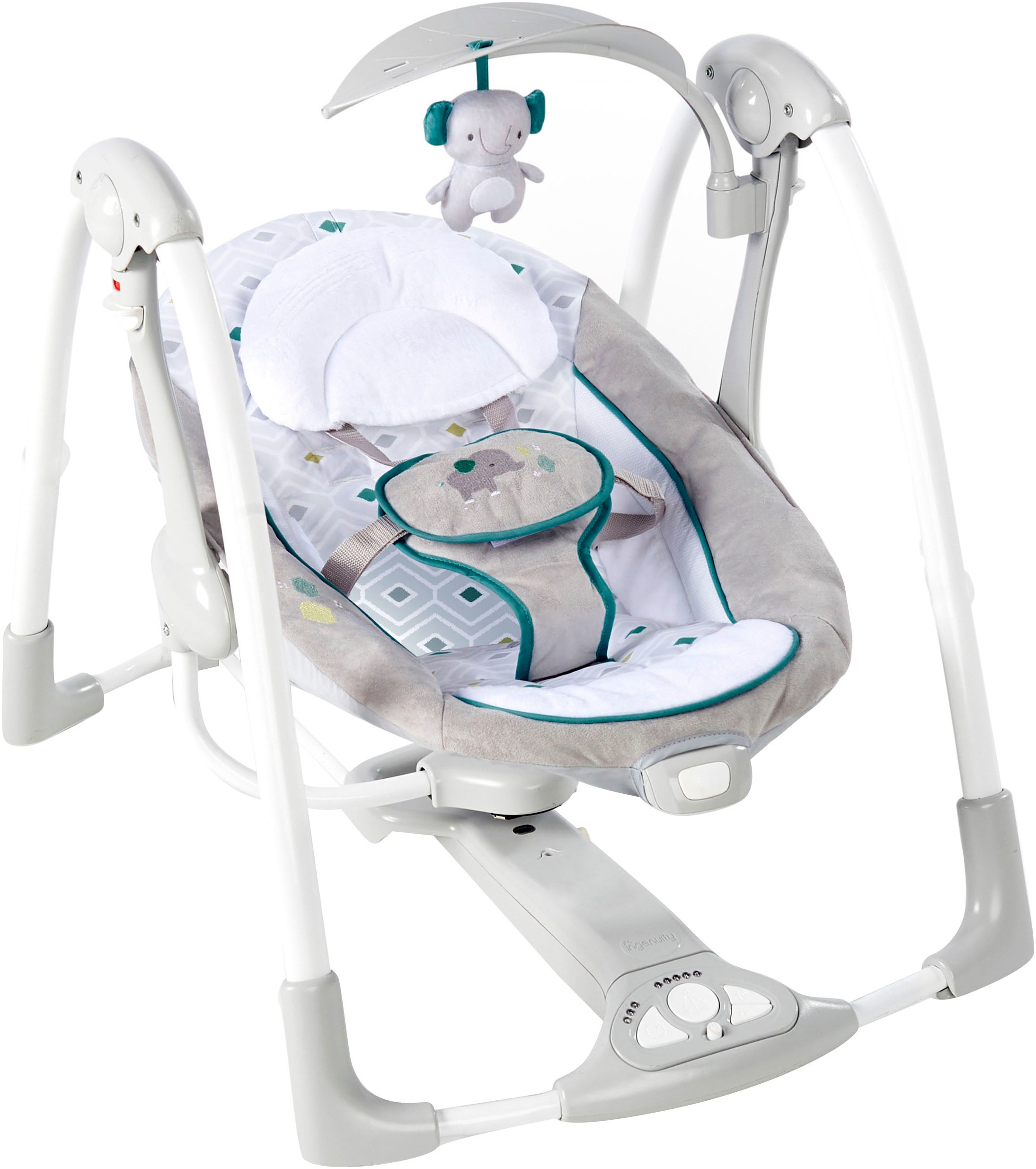 ingenuity Babyschaukel »ConvertMe Swing-2-Seat Portable Swing - Nash«, mit automatischer Schaukelfunktion und Sound-Effekt