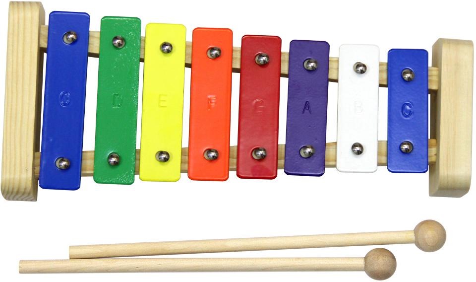 Clifton Spielzeug-Musikinstrument »Metallophon«, mit 8 Tönen und Kinderlieder CD, Karaoke CD mit Heft