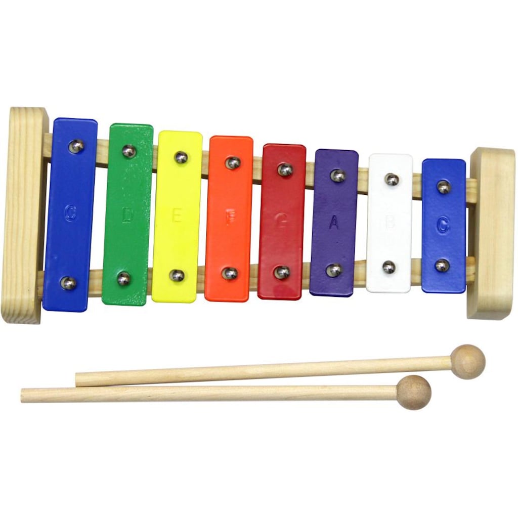 Clifton Spielzeug-Musikinstrument »Metallophon«, mit 8 Tönen und Kinderlieder CD, Karaoke CD mit Heft