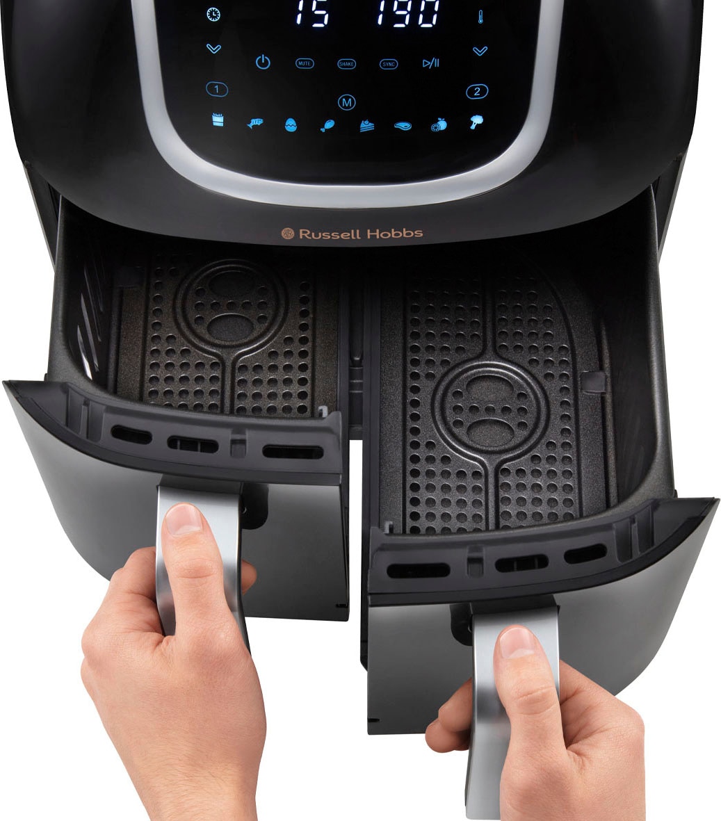 RUSSELL HOBBS Heißluftfritteuse »27290-56 SatisFry Snappi Dual Basket«, 1700 W, Fassungsvermögen 8,5 l