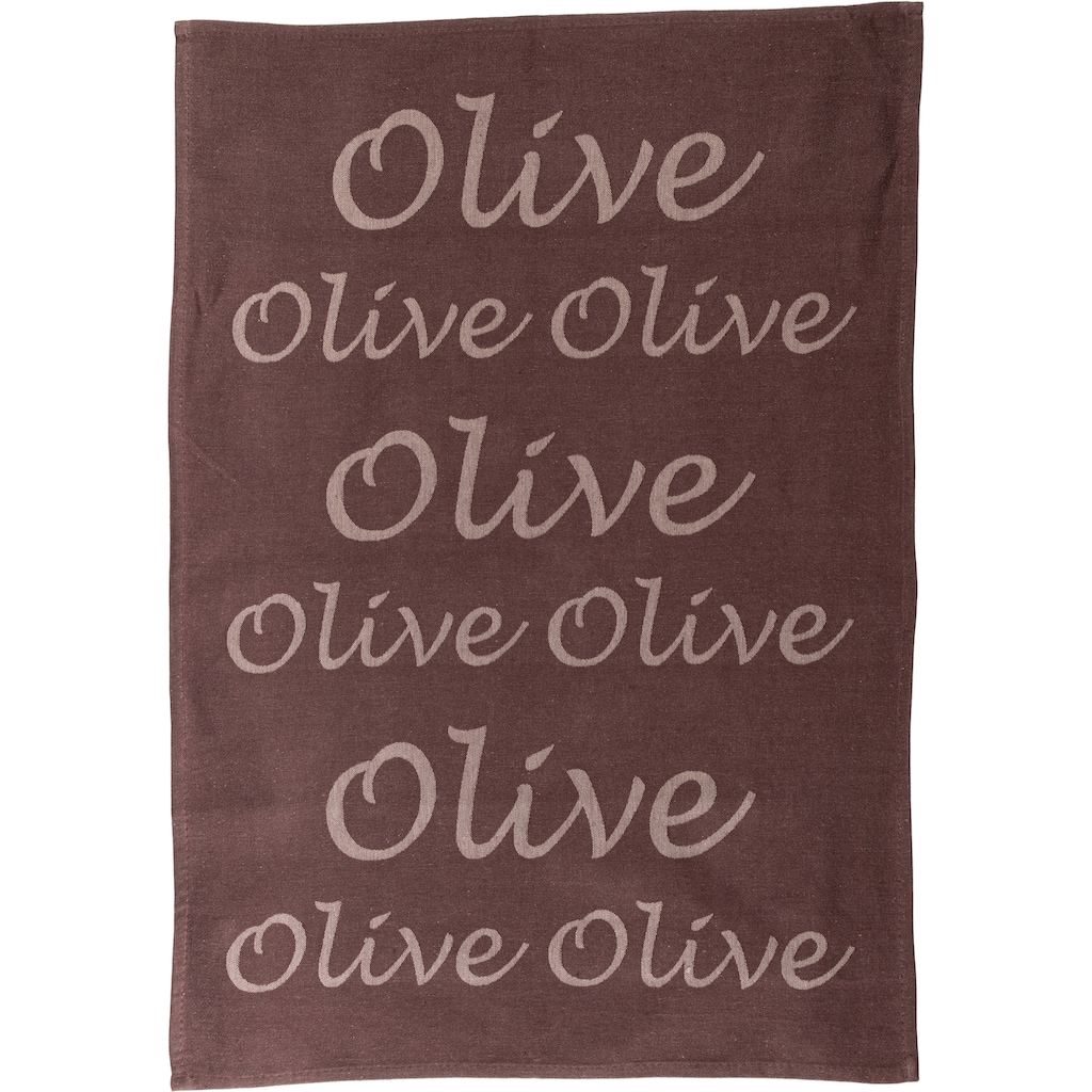 stuco Geschirrtuch »Olive«, (Set, 3 tlg.)