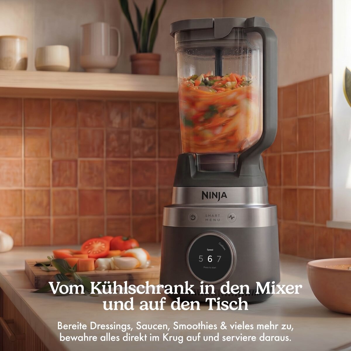 NINJA Standmixer »LB201EUBK Ninja CrushBOSS intelligenter Mixer – Onyx« 1200 W