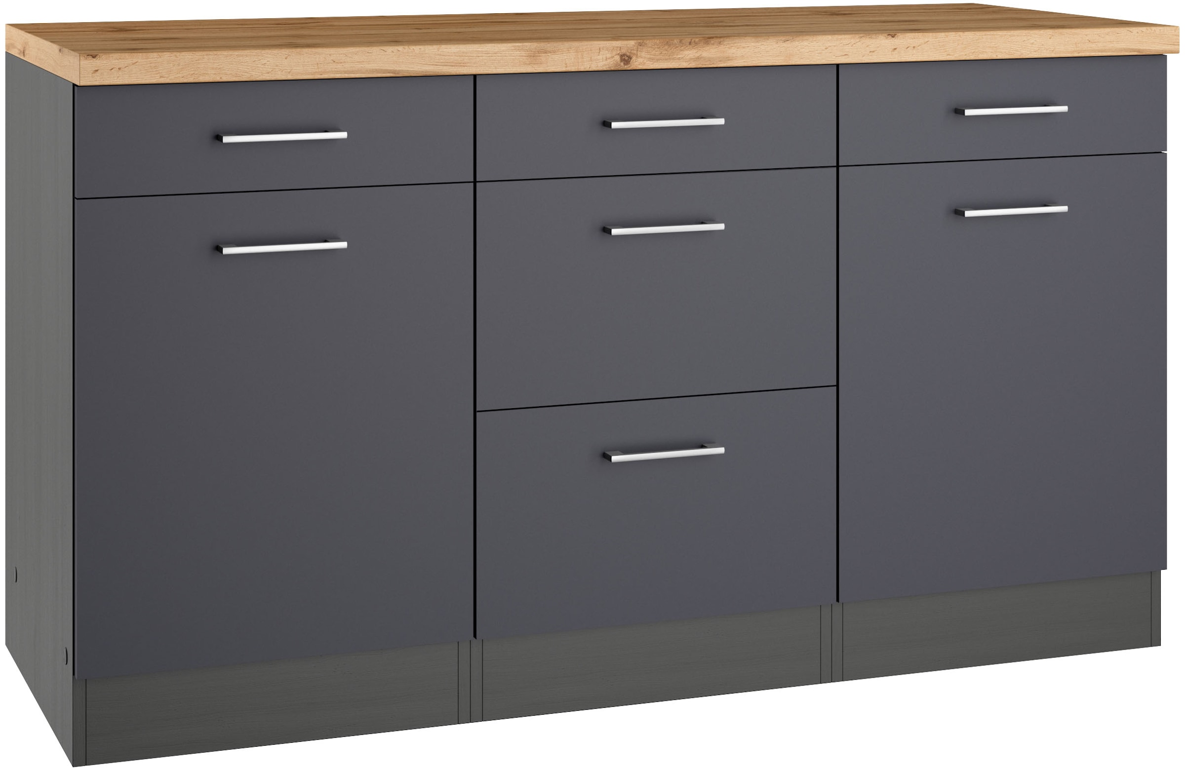 KOCHSTATION Unterschrank »KS-Milan«, HELD Möbel, Unterschrank 150 cm, matte günstig online kaufen