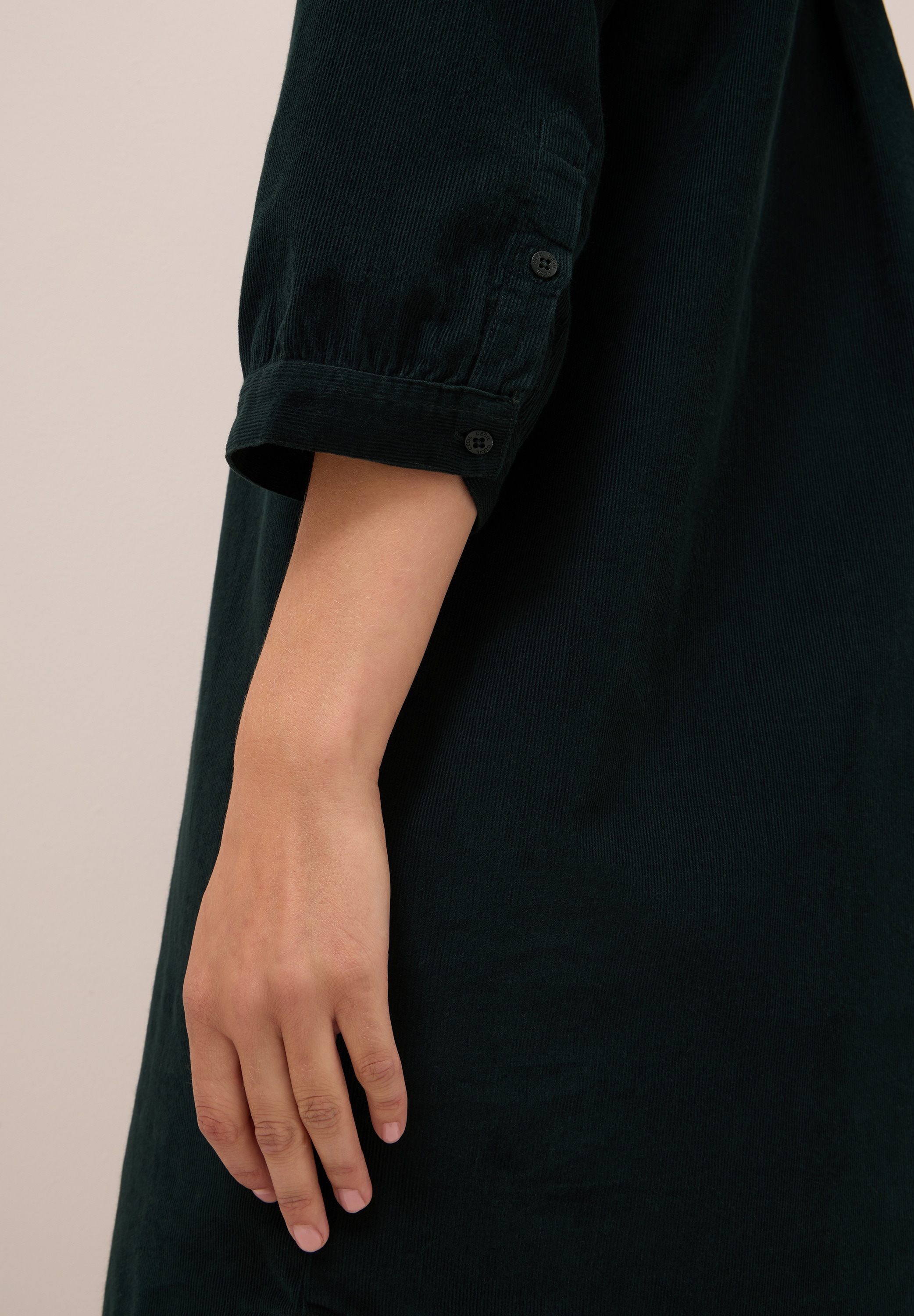 Cecil Cordkleid aus reiner Baumwolle, Split Neck