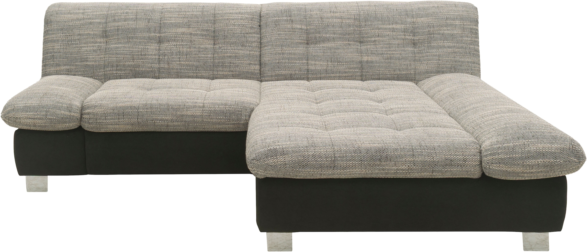 DOMO collection Ecksofa »100031 kompakte Stellmaße, komfortabel und bequem, L-Form«, wahlweise mit Bettfunktion und Armteilverstellung. Breite 234cm