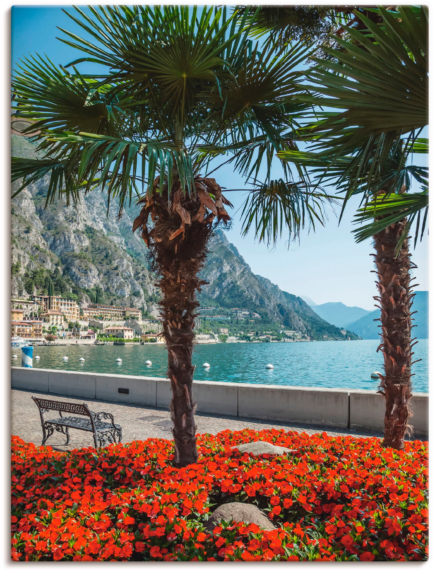 Artland Leinwandbild "Gardasee Limone sul", Europa, (1 St.), auf Keilrahmen günstig online kaufen